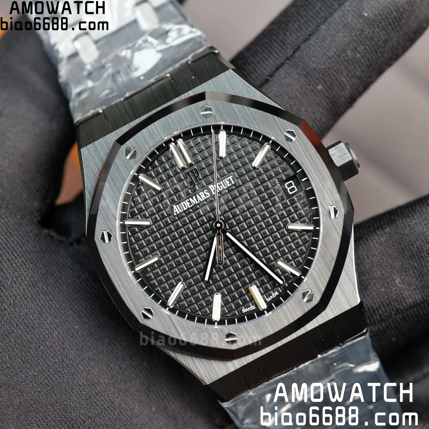 AP Royal Oak 41mm 15500 Black Ceramic ZF 1:1 Best Edition Black Dial on Ceramic Bracelet SA4302 Free Spring 104 5594dadce1a6e3e AMO Watch