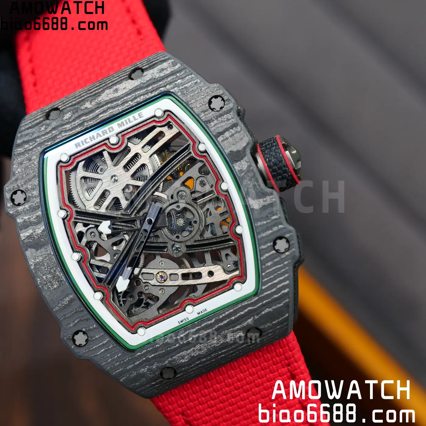 RICHARD MILLE RM67-02 Black NTPT RICH Factory 1:1 Italy Green/Red/White Skeleton Dial CRMA7 Super Clone 107 593d95ee898fa38 阿默表行AmoWatch