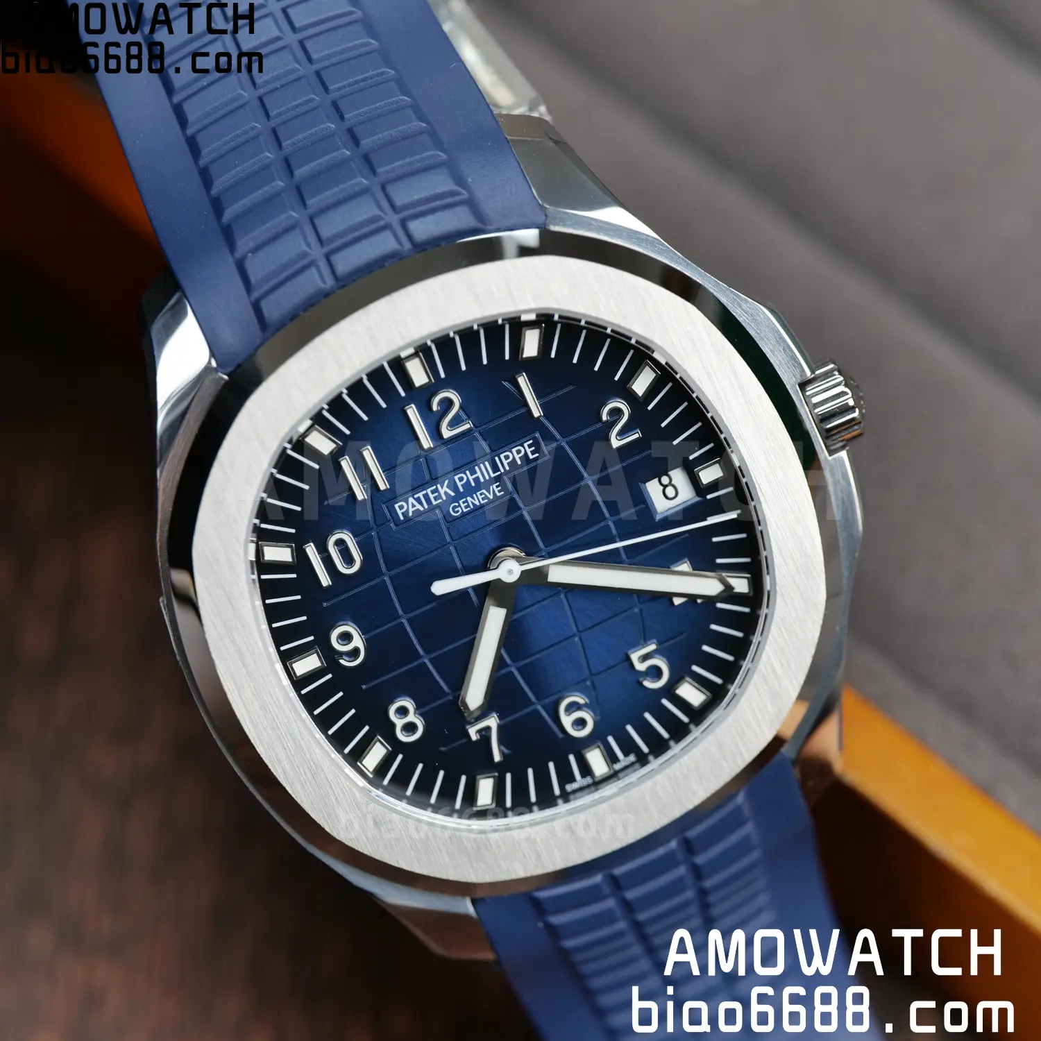 PP Aquanaut 5168G 42mm SS WSF 1:1 Best Edition Blue Dial On Blue Rubber Strap Super Clone DD330 Weighted 150g 89 59cb2379d661c48 AMO Watch
