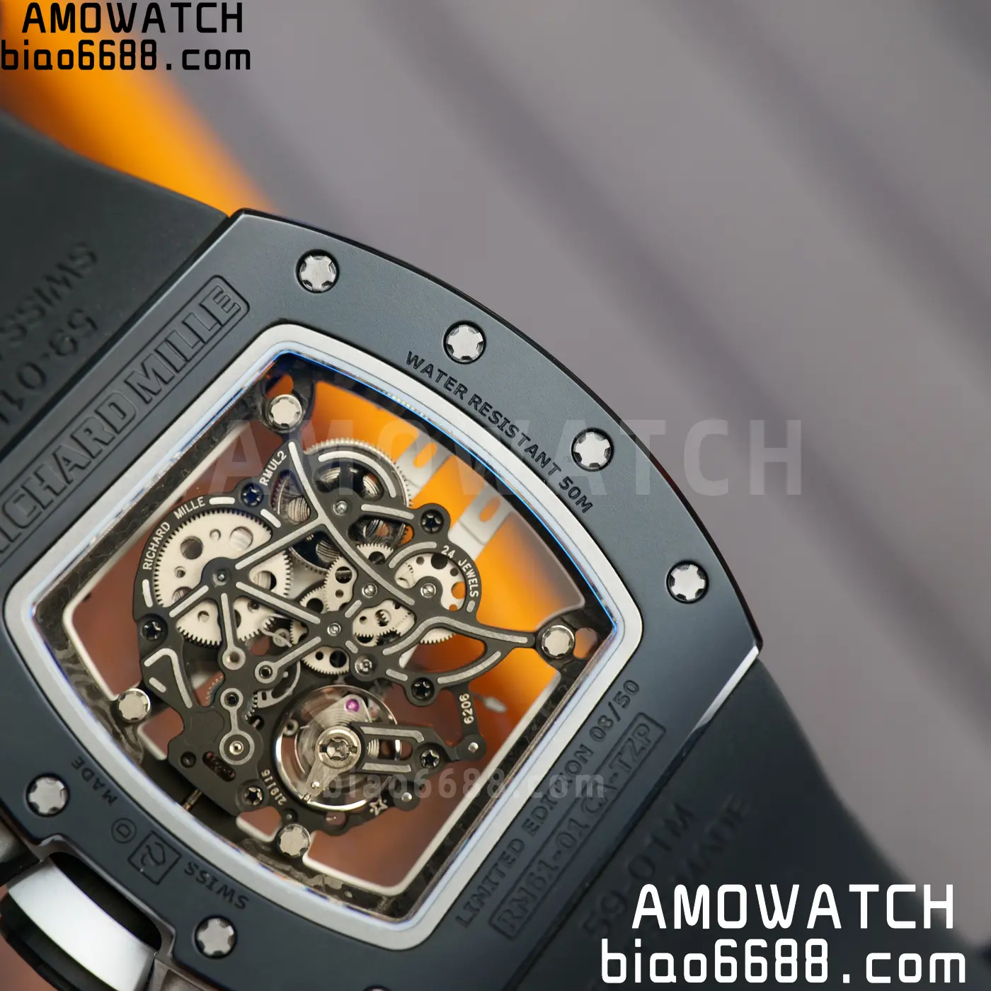 RICHARD MILLE RM61-01 RM6101 A9F 1:1 Best Edition Black Bezel White Strap RMUL3 Free Sprung 111 5b8eb3ce484cddd 阿默表行AmoWatch