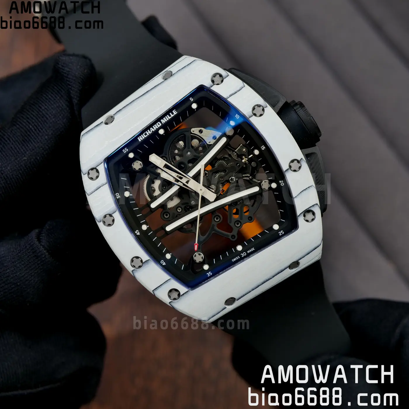 RICHARD MILLE RM61-01 RM6101 A9F 1:1 Best Edition Black Bezel Strap RMUL3 Free Sprung 74 5d4885ae40be08f 阿默表行AmoWatch