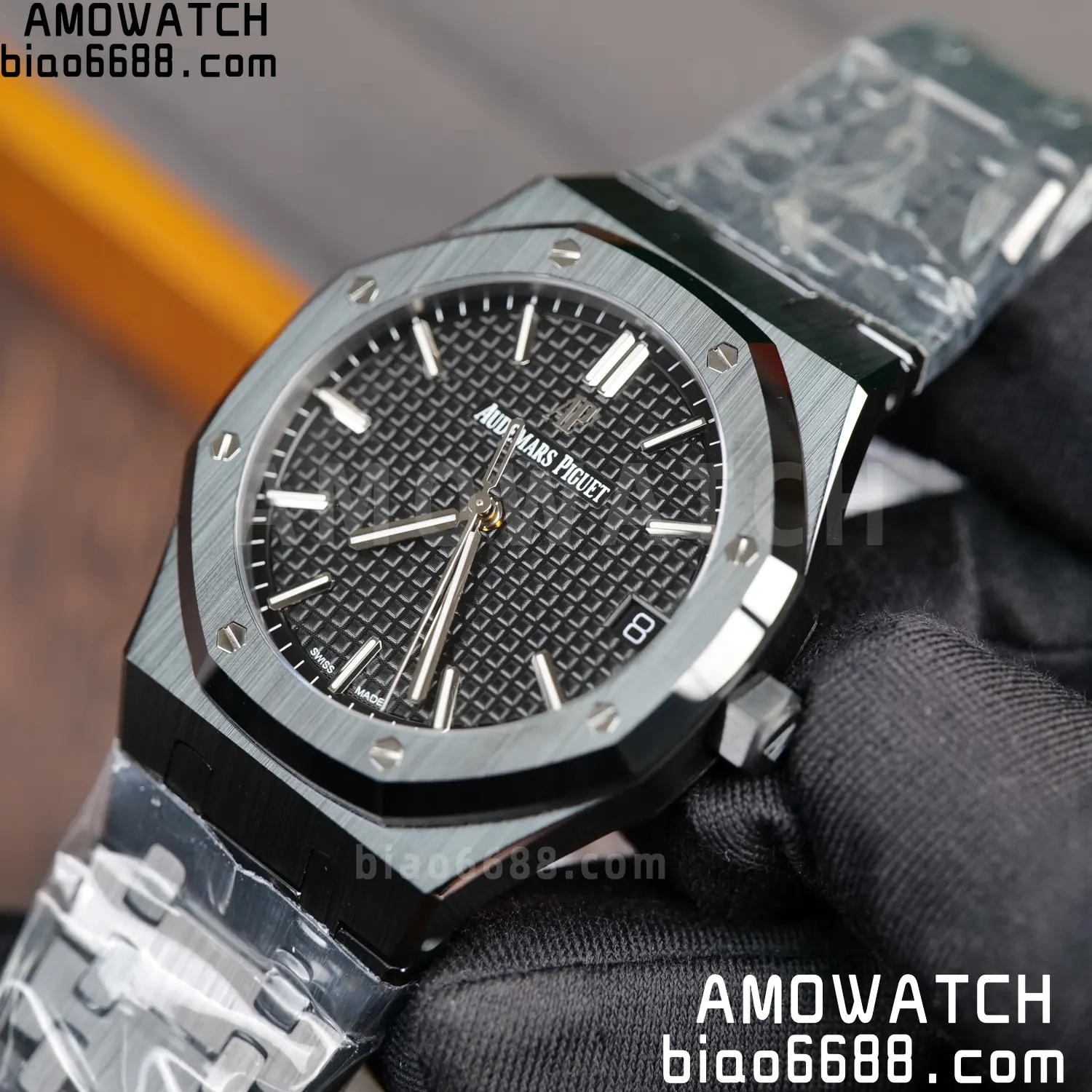 AP Royal Oak 41mm 15500 Black Ceramic ZF 1:1 Best Edition Black Dial on Ceramic Bracelet SA4302 Free Spring 97 5fd059421e07d3a AMO Watch
