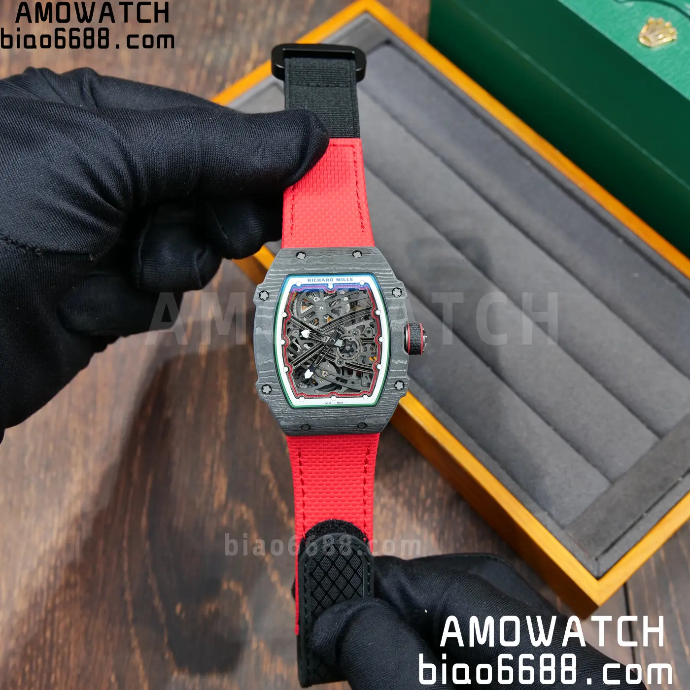 RICHARD MILLE RM67-02 Black NTPT RICH Factory 1:1 Italy Green/Red/White Skeleton Dial CRMA7 Super Clone 92 608e5cec2404bfa 阿默表行AmoWatch