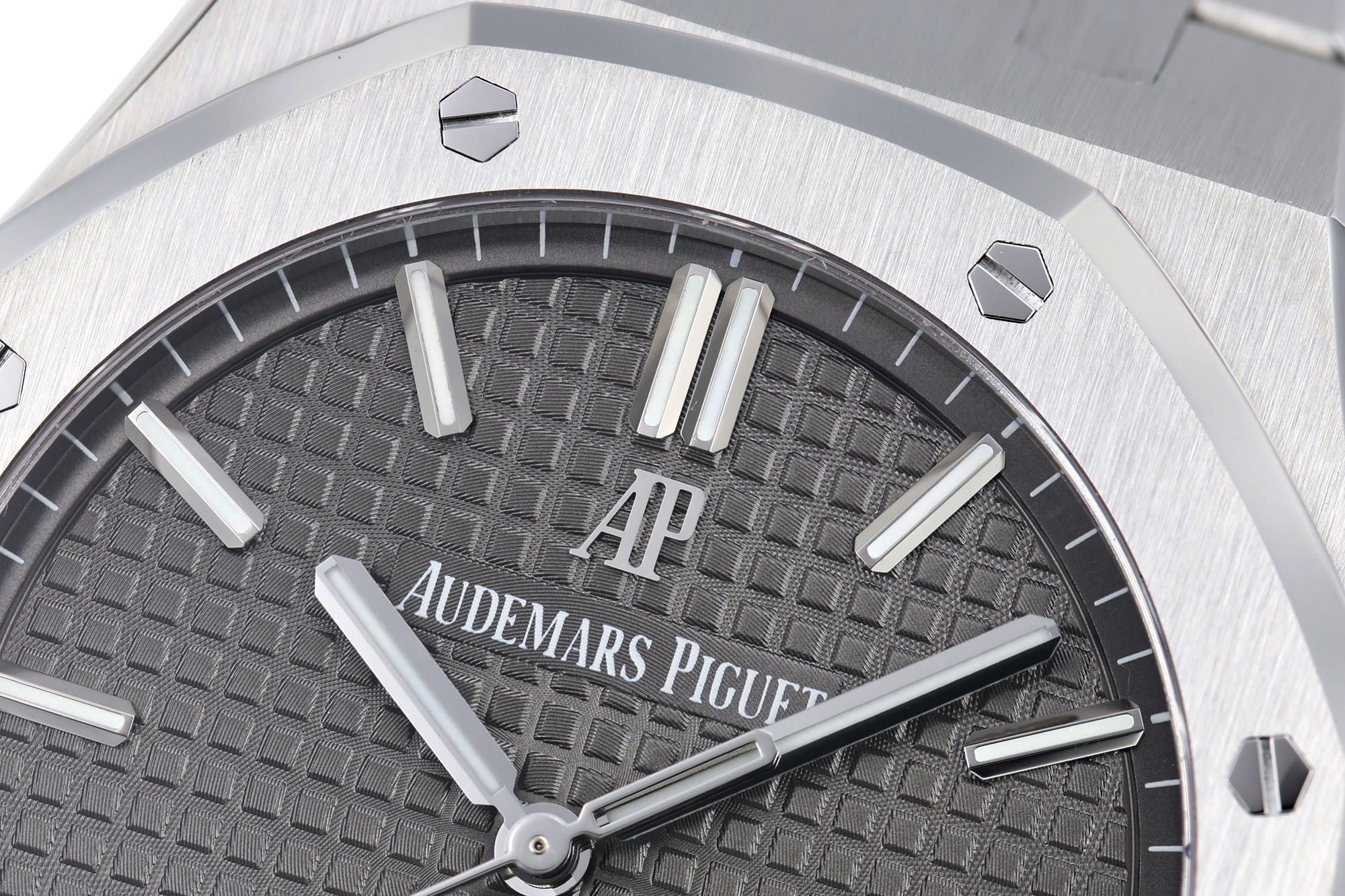 AP Royal Oak 41mm 15500 SS ZF 1:1 Best Edition Gray Textured Dial on SS Bracelet SA4302 Super Clone V4 (Free Sprung) 22 60a5b2167018f6d AMO Watch