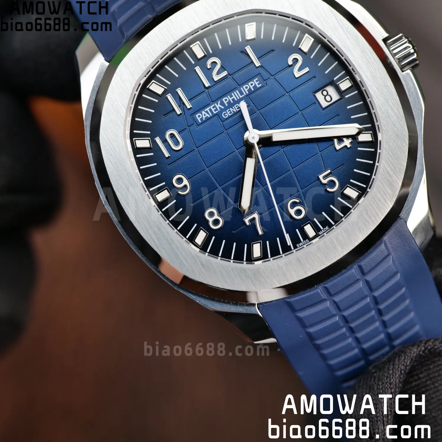 PP Aquanaut 5168G 42mm SS WSF 1:1 Best Edition Blue Dial On Blue Rubber Strap Super Clone DD330 Weighted 150g 83 60b563ecaa47348 AMO Watch