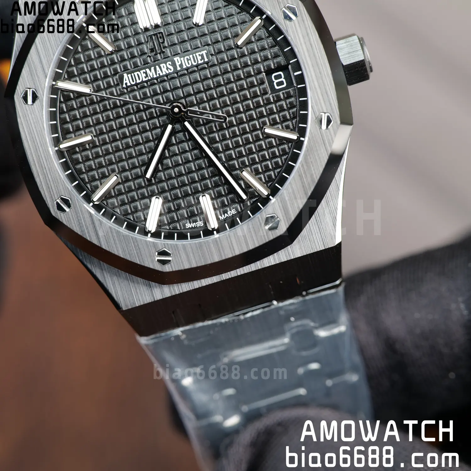 AP Royal Oak 41mm 15500 Black Ceramic ZF 1:1 Best Edition Black Dial on Ceramic Bracelet SA4302 Free Spring 101 61312c11ecc38d7 AMO Watch