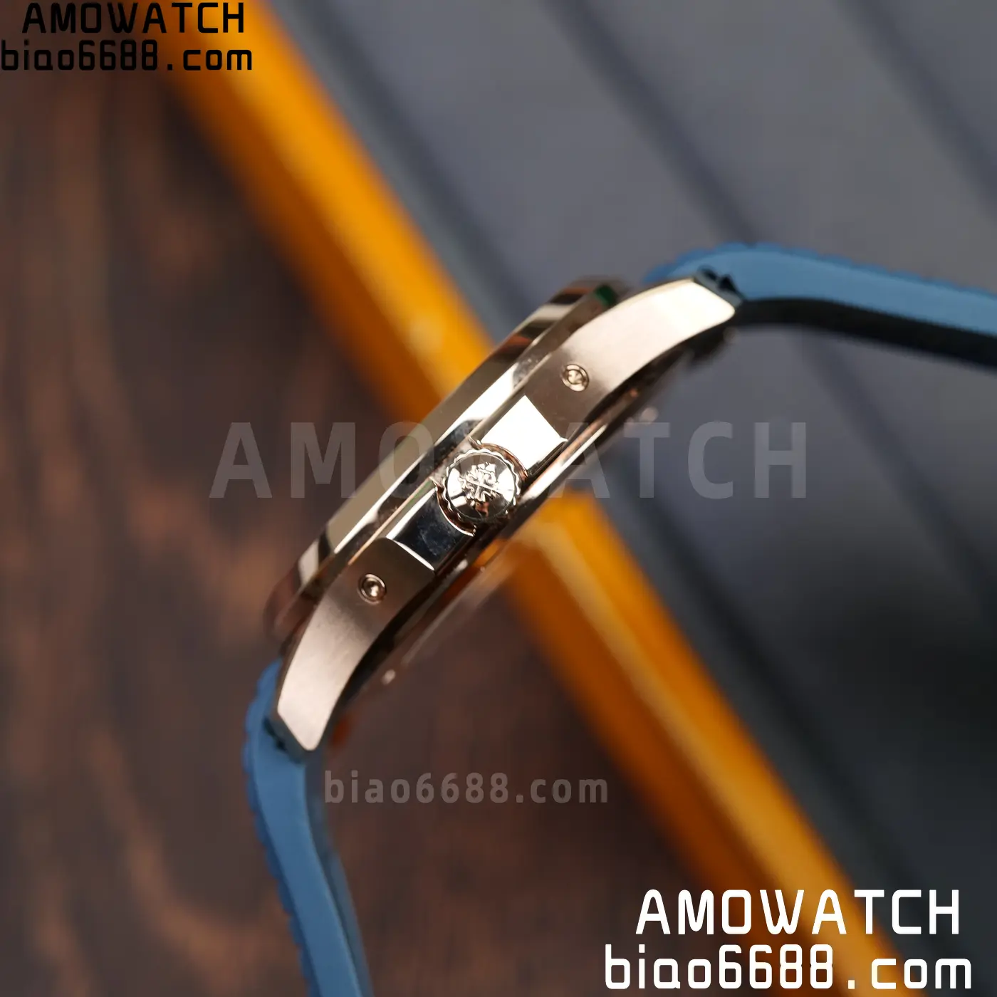 Patek Philippe Aquanaut 5261R RG PPM Factory 1:1 Best Edition Dial on Blue Rubber Strap V2 71 6188dc6117bd259 AMO Watch