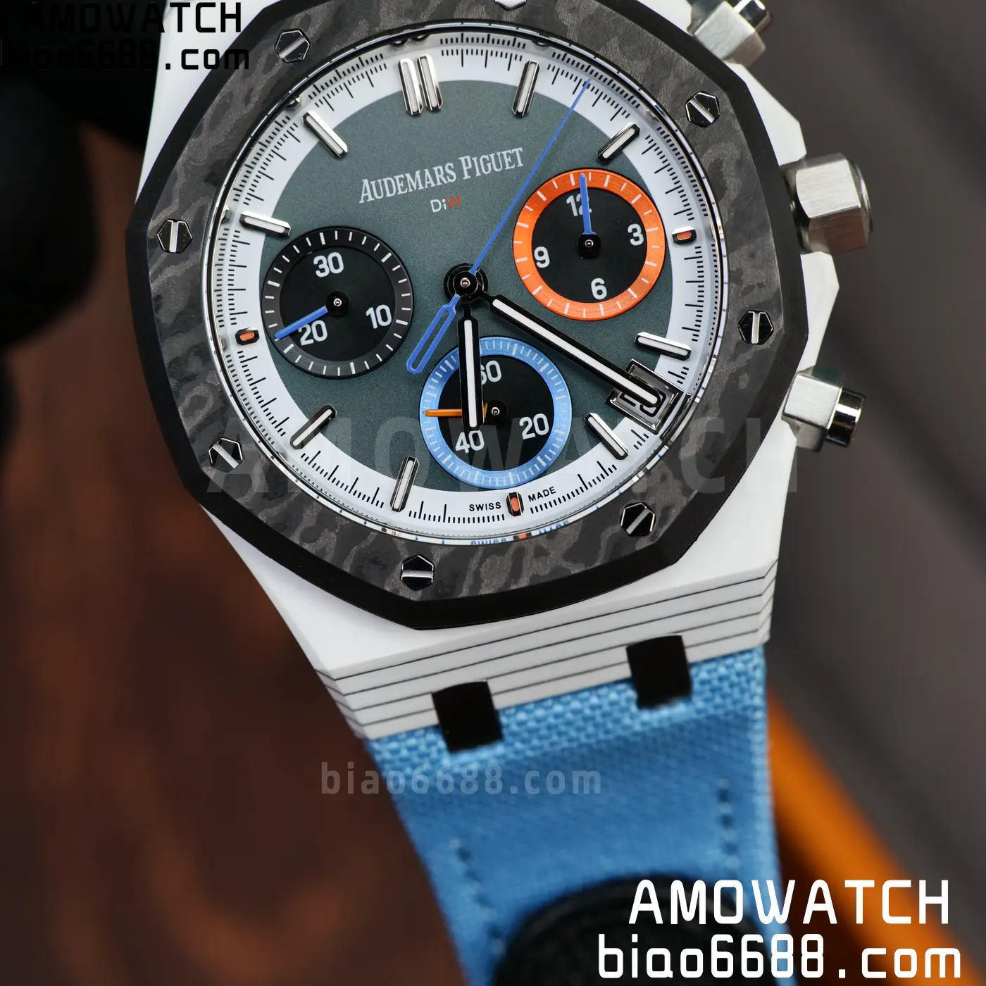 AP Royal Oak Chrono DIW 26240 41mm Quartz Fiber/NY Green Dial APF SH4401 83 6259a6d1eb3887c AMO Watch