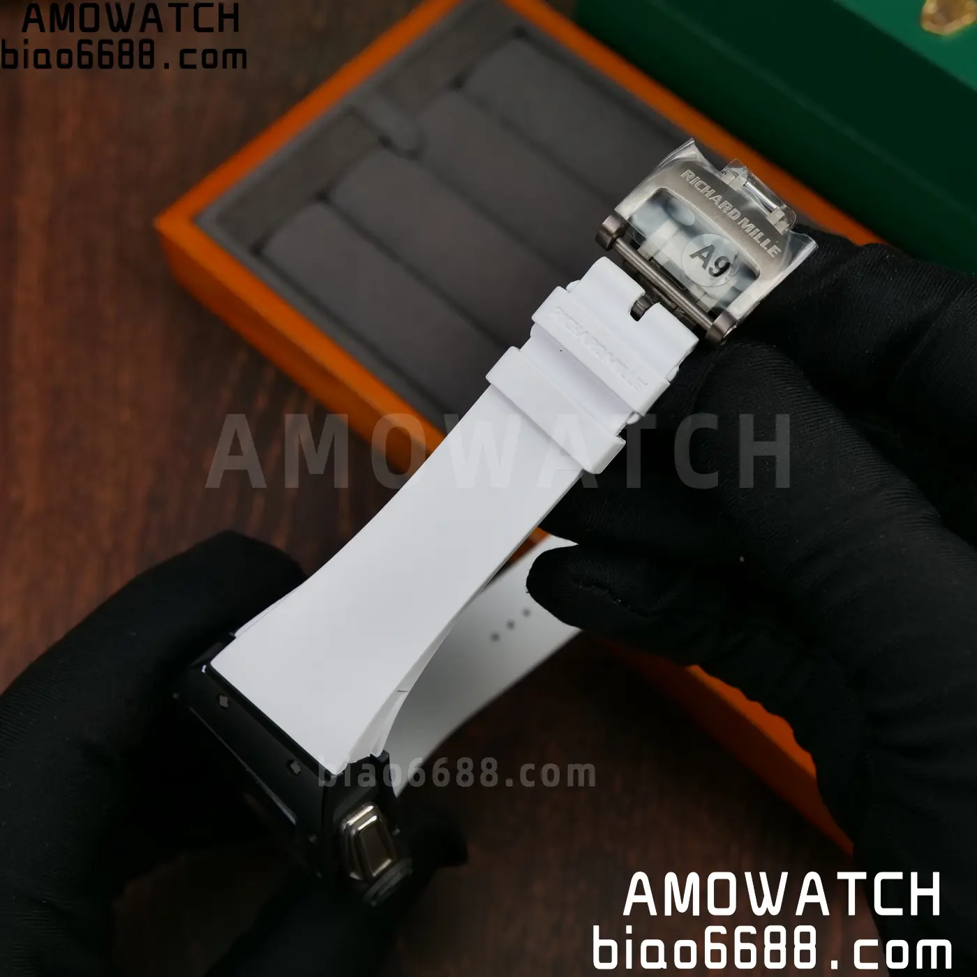 RICHARD MILLE RM61-01 RM6101 A9F 1:1 Best Edition Black Bezel on White Rubber Strap RMUL3 Free Sprung 84 6415ea3fe4a6c47 AMO Watch