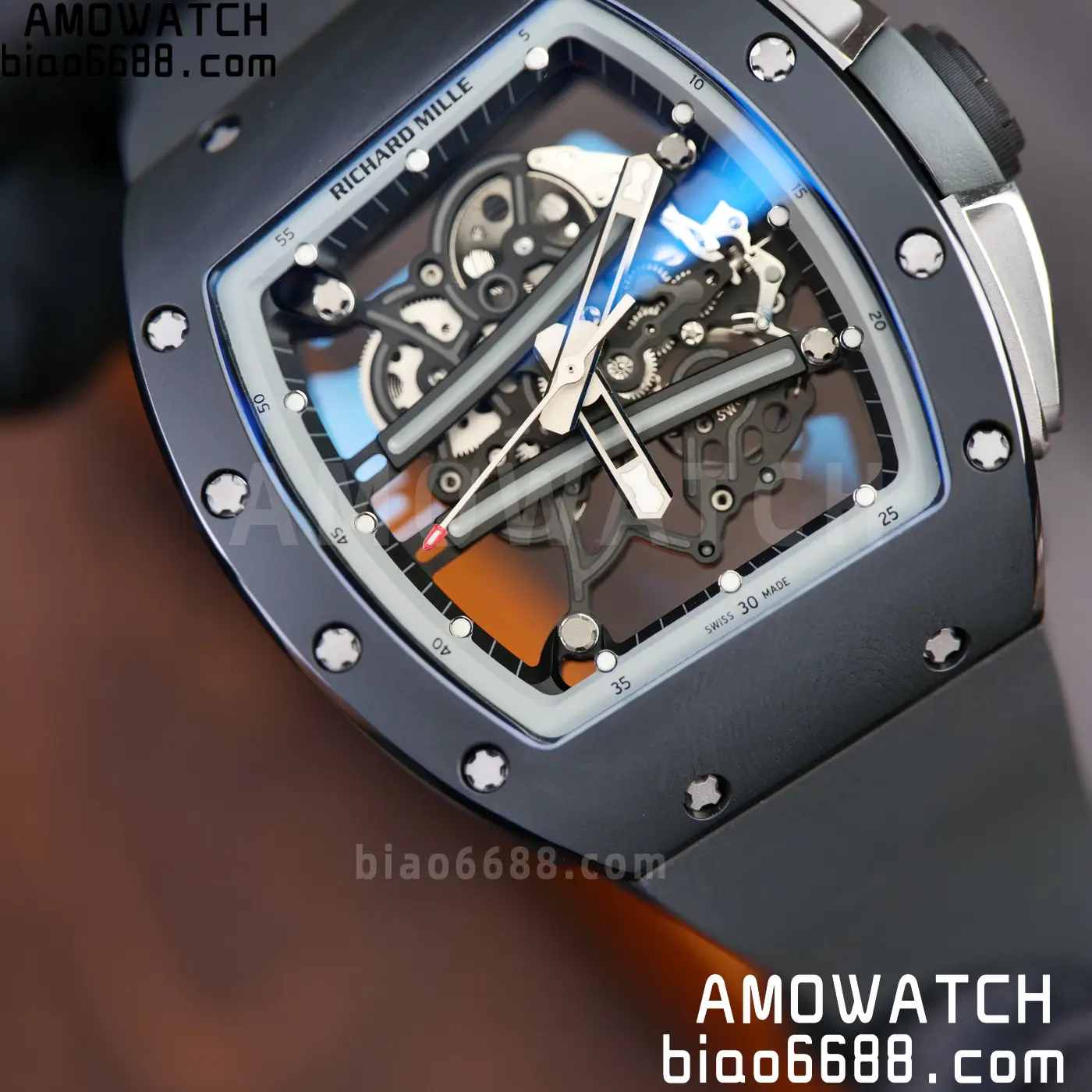 RICHARD MILLE RM61-01 RM6101 A9F 1:1 Best Edition Black Bezel on Black Rubber Strap RMUL3 Free Sprung 67 646c2a238533c70 阿默表行AmoWatch
