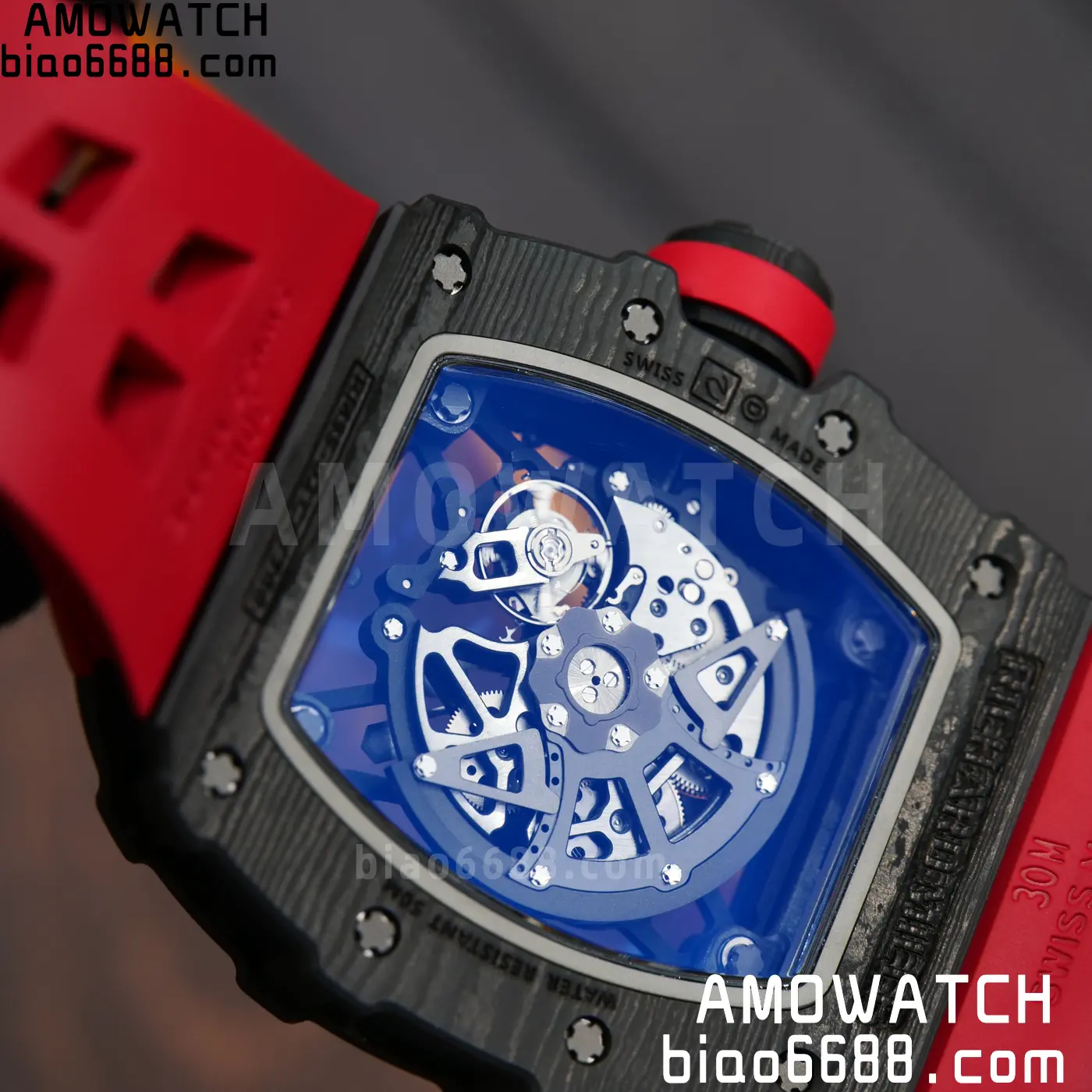 RICHARD MILLE RM035-02 NTPT UMI 1:1 Best Edition Skeleton Dial on Red Rubber Strap RMAL1 Super Clone Free Sprung 106 6718b9bb7c1a07f AMO Watch