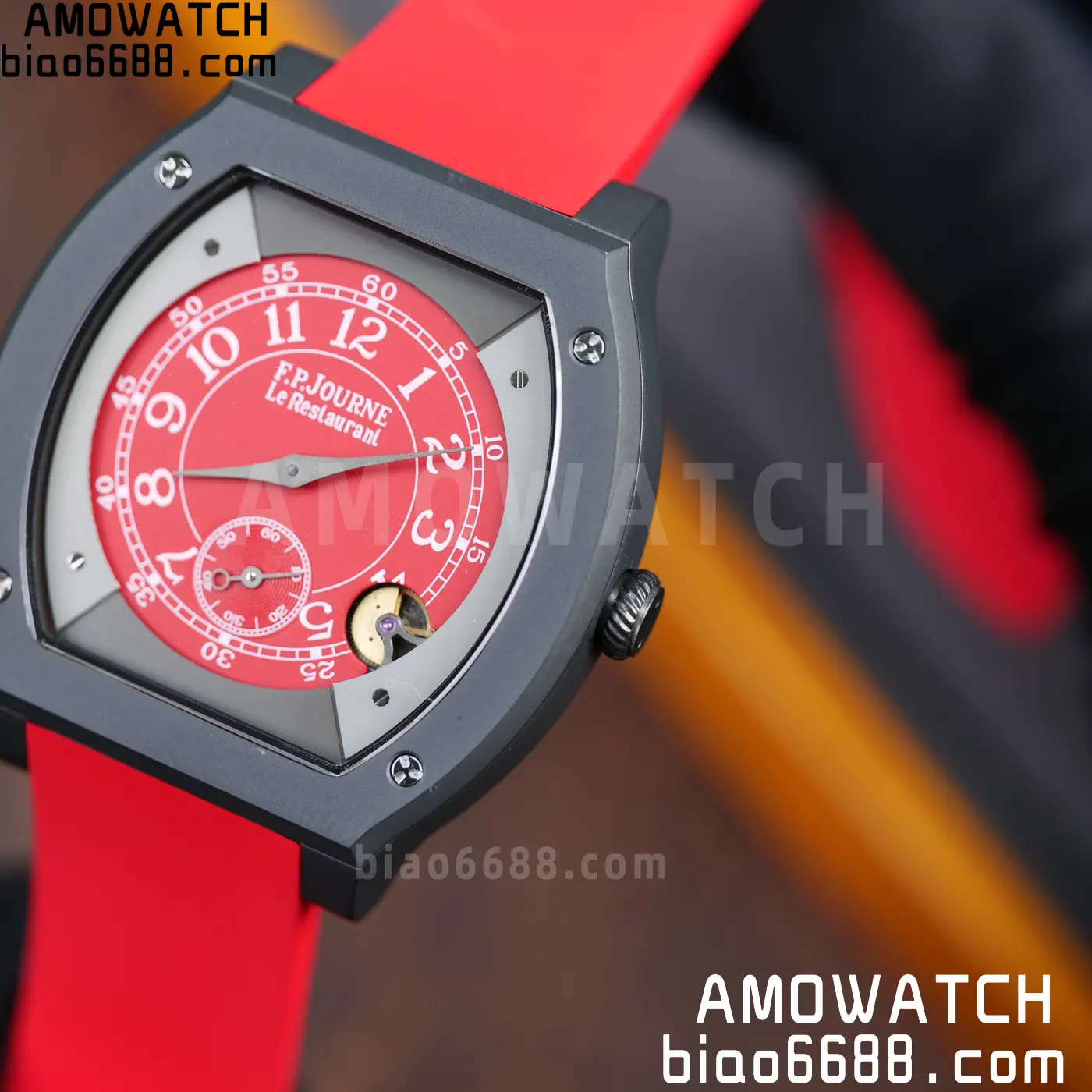 F.P.Journe Elegante PVD FPJF Best Edition Red Dial on Red Rubber Strap Quartz 71 68144cbfc810278 阿默表行AmoWatch