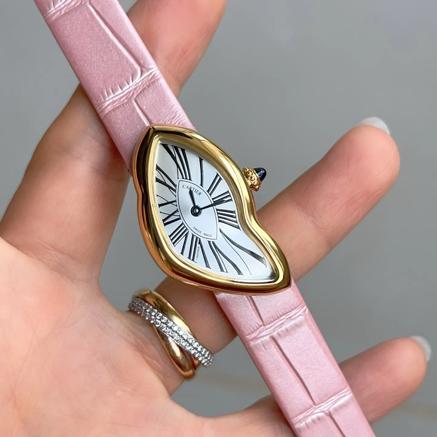 Cartier CRASH 23mm YG White dial Quartz 83 687b236fde714ec 阿默表行AmoWatch