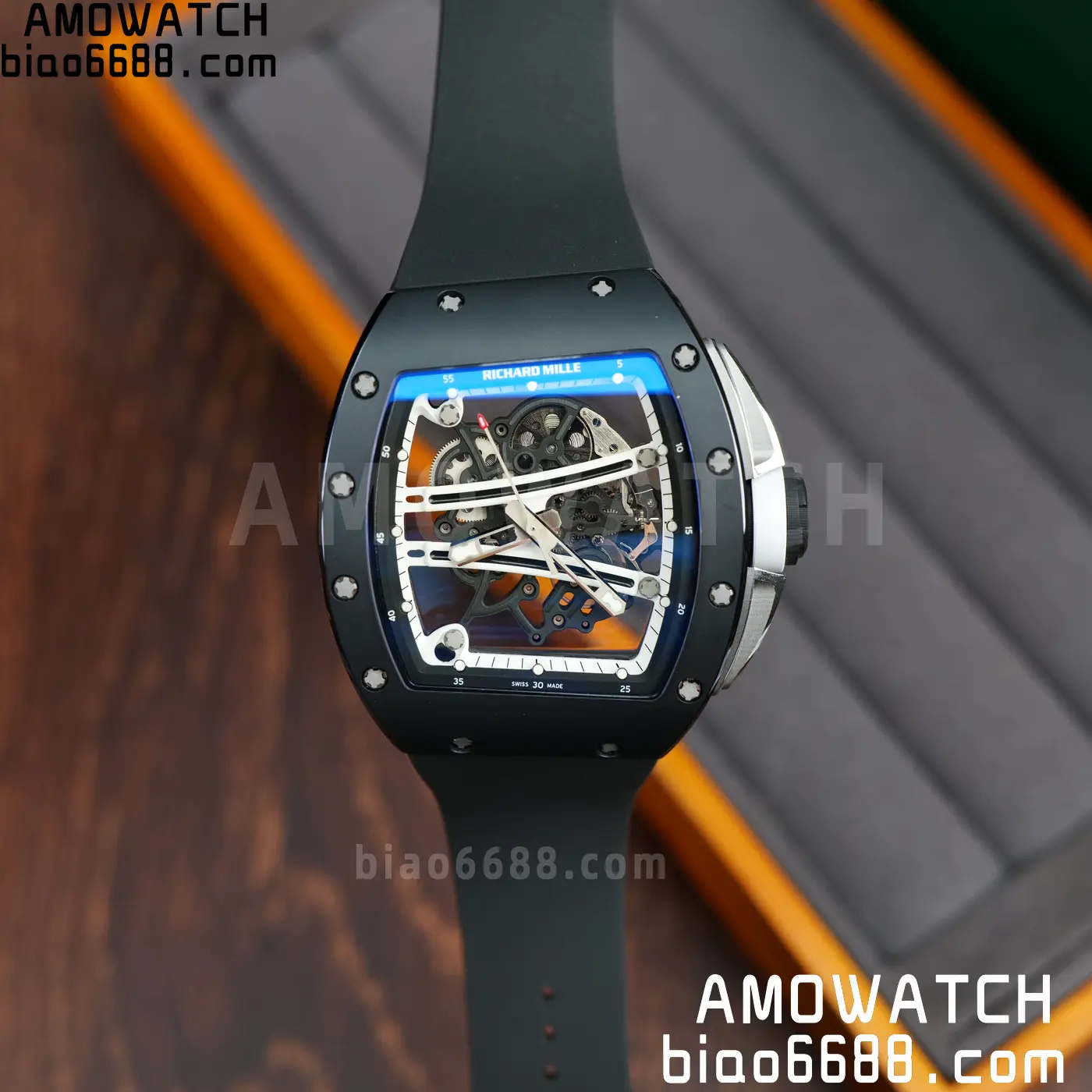 RICHARD MILLE RM61-01 RM6101 A9F 1:1 Best Edition Black Bezel White Strap RMUL3 Free Sprung 88 6911bb884f27234 阿默表行AmoWatch