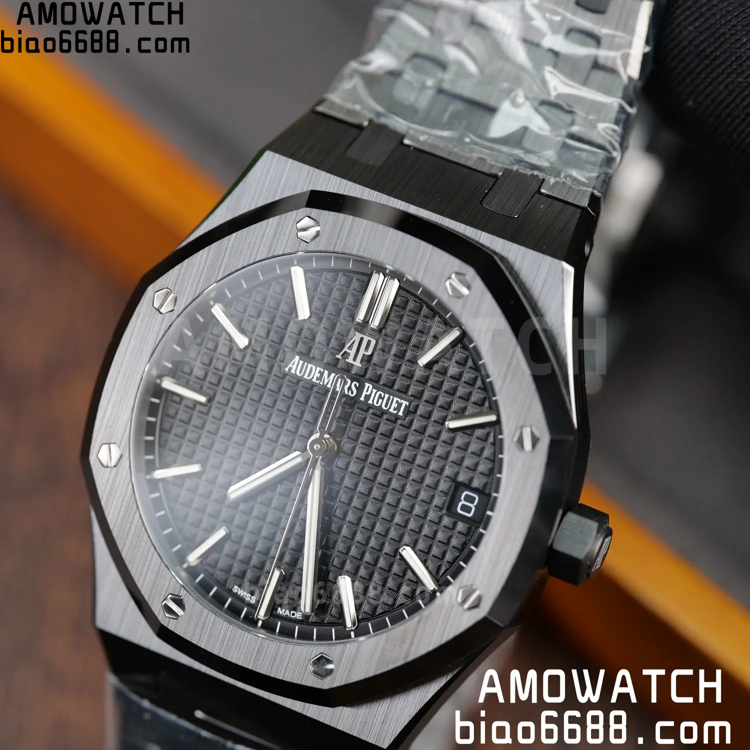 AP Royal Oak 41mm 15500 Black Ceramic ZF 1:1 Best Edition Black Dial on Ceramic Bracelet SA4302 Free Spring 107 69dfd62e826d04e AMO Watch