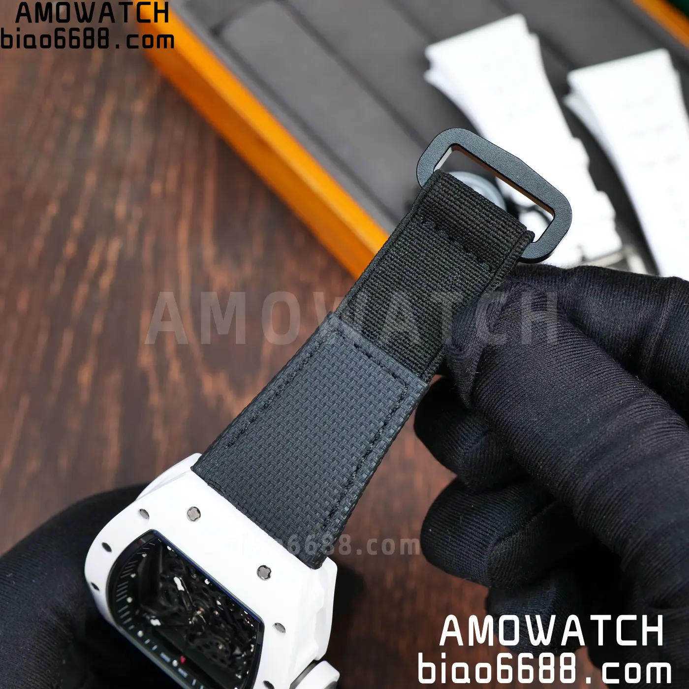 Richard Mille RM055 White Ceramic ZF 1:1 Best Edition on Black Nylon Strap RMUL2 Super Clone V3 62 6a9ef88908fe174 AMO Watch
