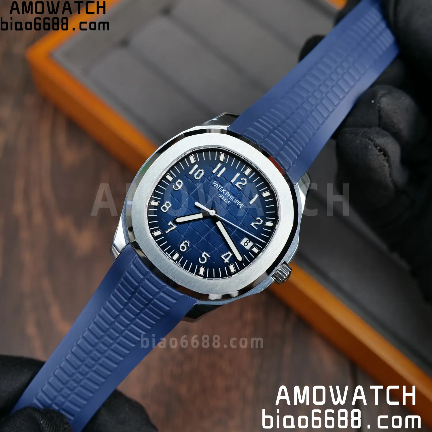 PP Aquanaut 5168G 42mm SS WSF 1:1 Best Edition Blue Dial On Blue Rubber Strap Super Clone DD330 Weighted 150g 69 6c4f3ce6bad3829 AMO Watch