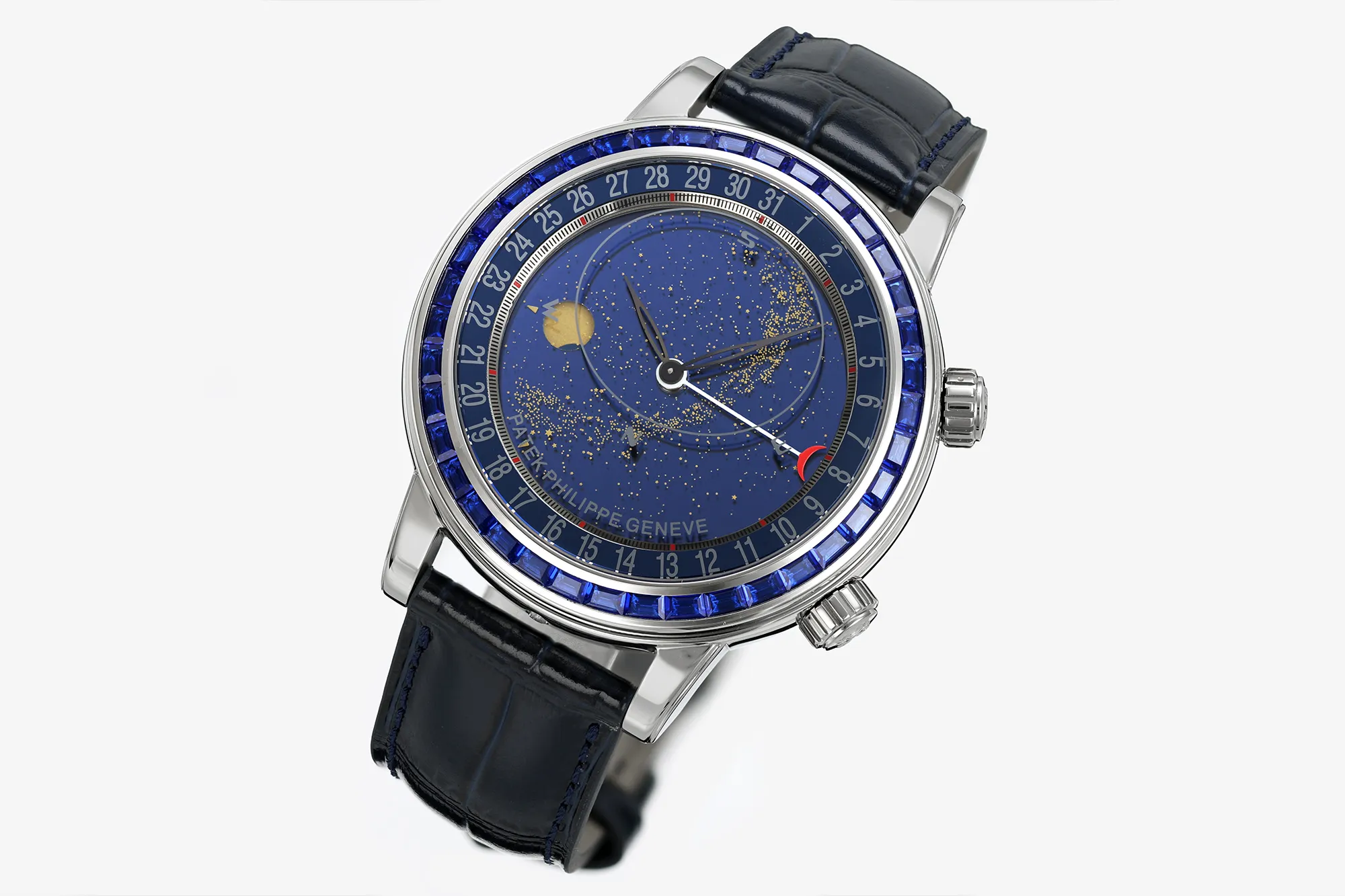 PP Grand Complications 6102 SS Blue Diamonds Bezel PPF 1:1 Best Edition Blue Dial on Blue Leather Strap SA240 Super Clone 22 6e0ce0cbf419f59 AMO Watch