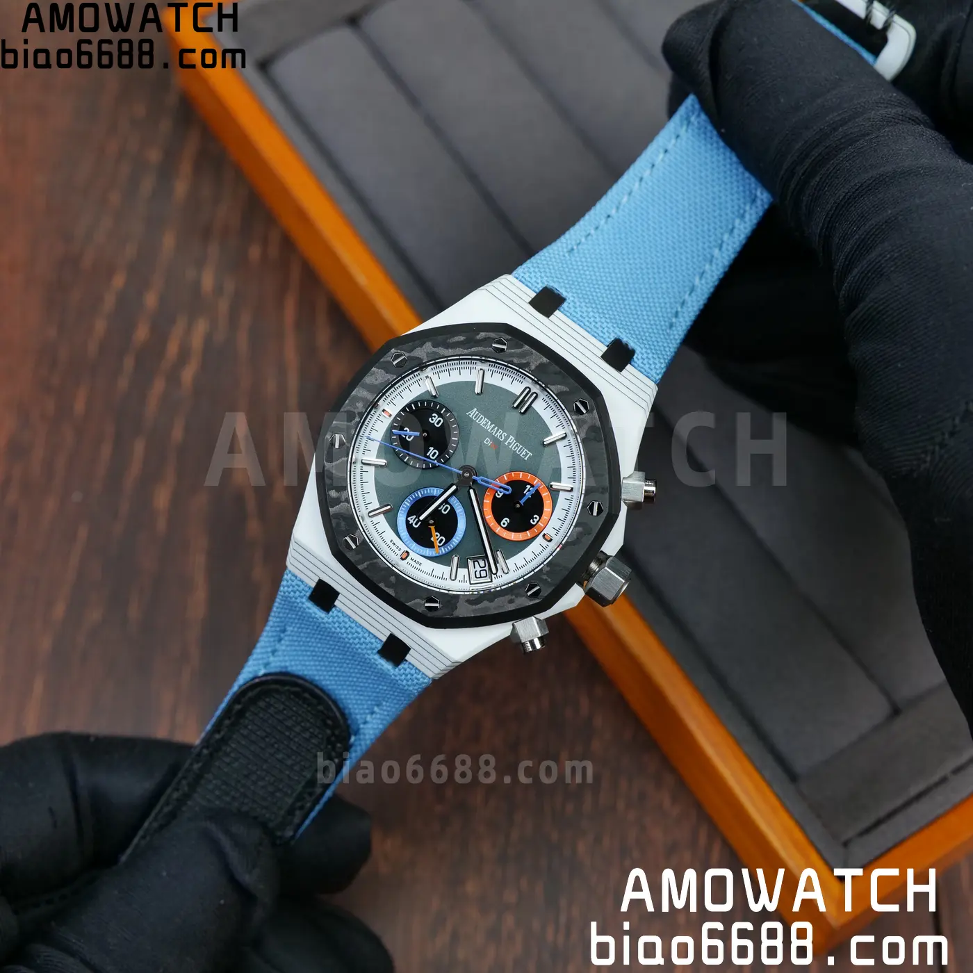 AP Royal Oak Chrono DIW 26240 41mm Quartz Fiber/NY Green Dial APF SH4401 68 6e9ca92ee557a78 AMO Watch