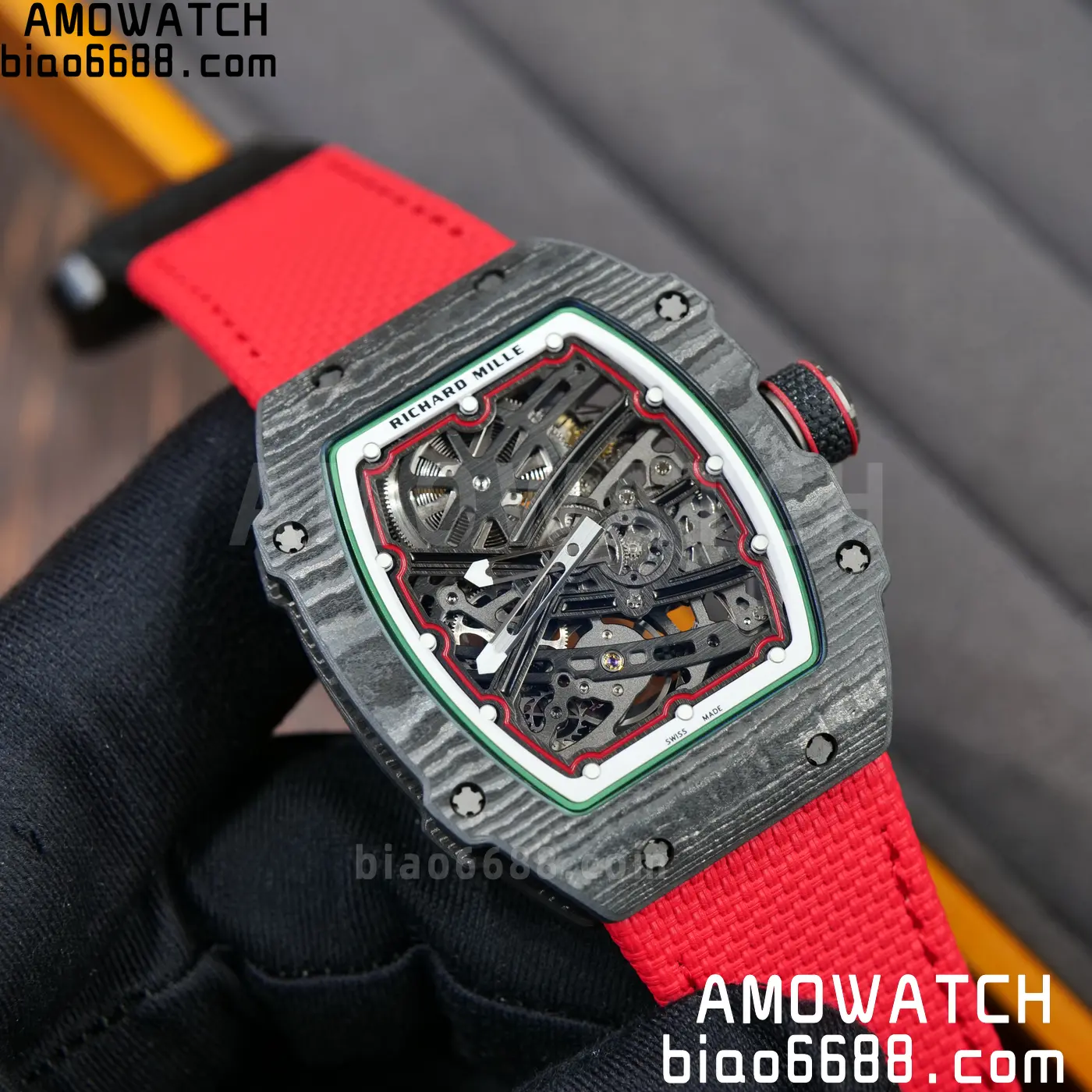 RICHARD MILLE RM67-02 Black NTPT RICH Factory 1:1 Italy Green/Red/White Skeleton Dial CRMA7 Super Clone 129 701fbcedb50ff09 阿默表行AmoWatch