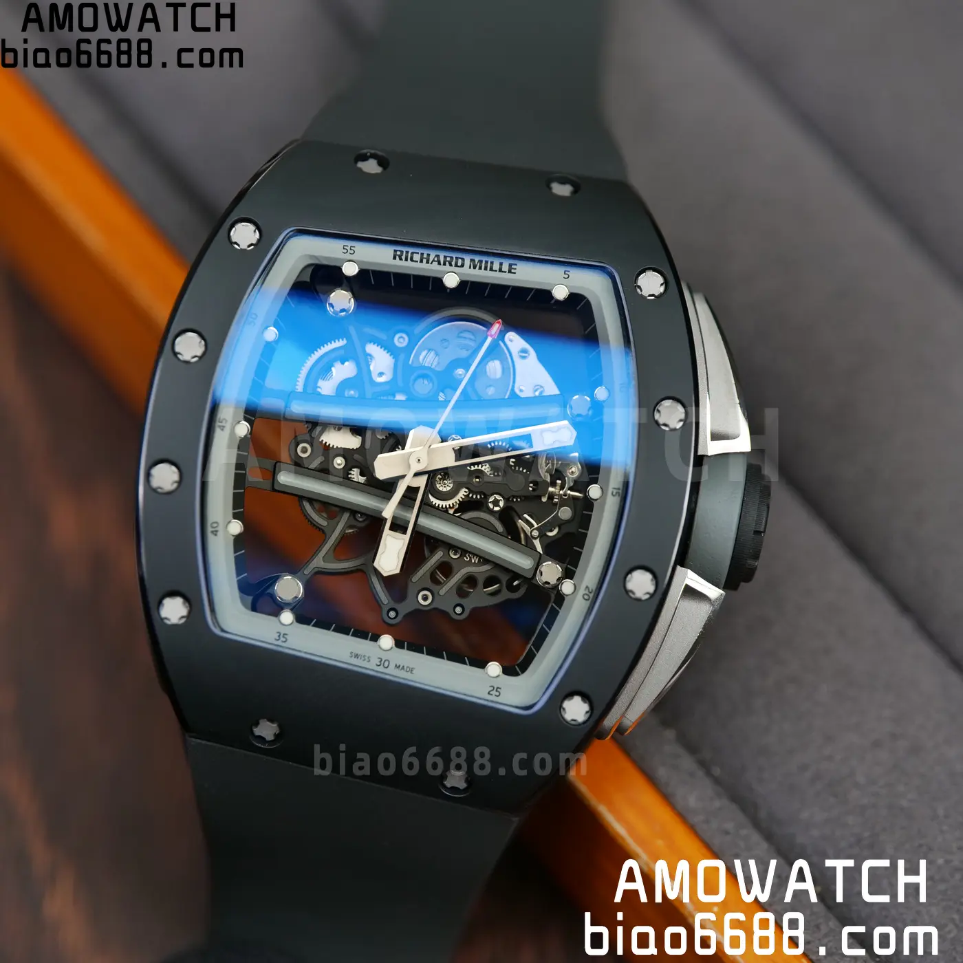 RICHARD MILLE RM61-01 RM6101 A9F 1:1 Best Edition Black Bezel on Black Rubber Strap RMUL3 Free Sprung 83 71b2a7e77488f87 阿默表行AmoWatch