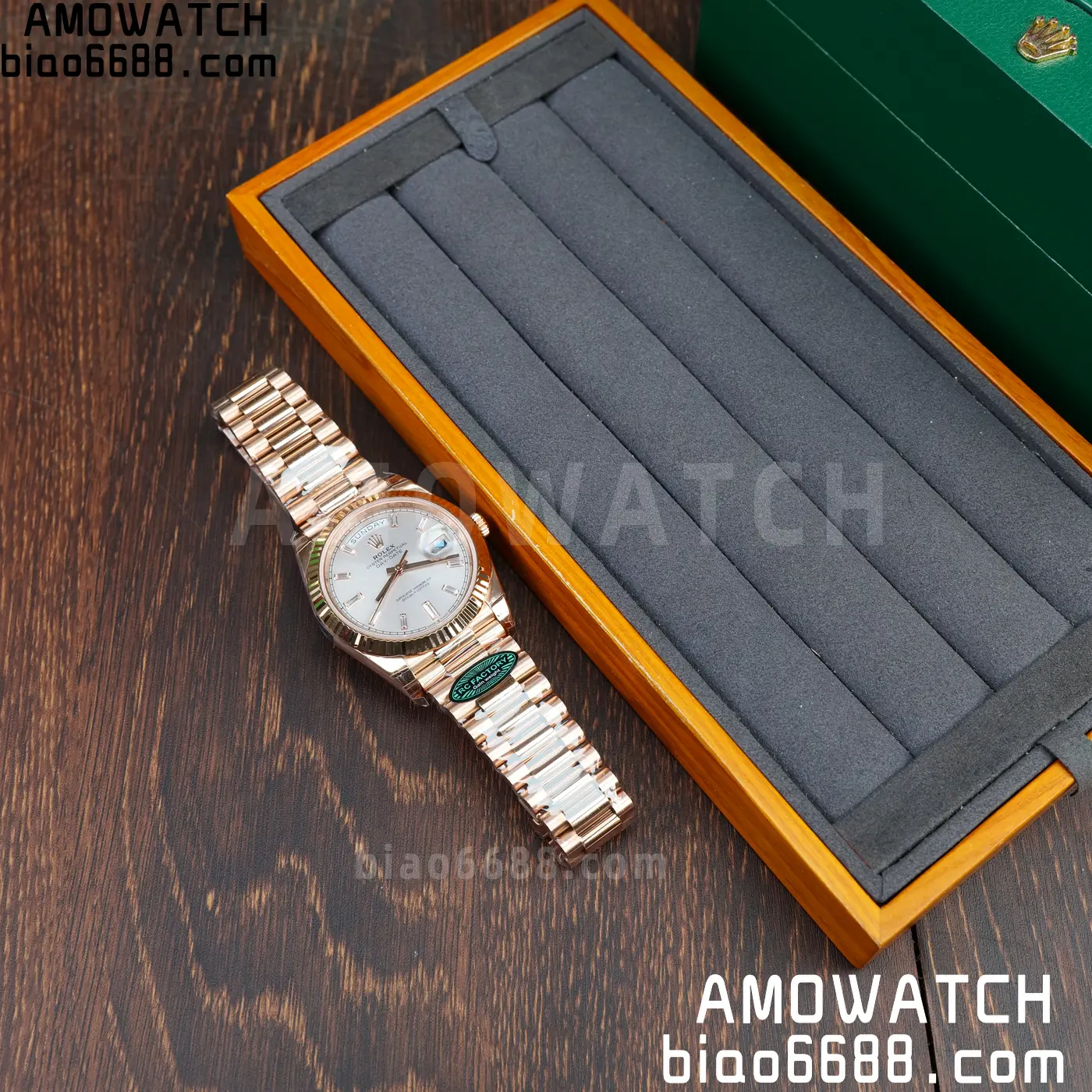 Rolex Day Date 40 RG 228236 RCF 1:1 Best Edition RG Dial on President Bracelet VR3255 (211g) 58 72146442cfa27db AMO Watch