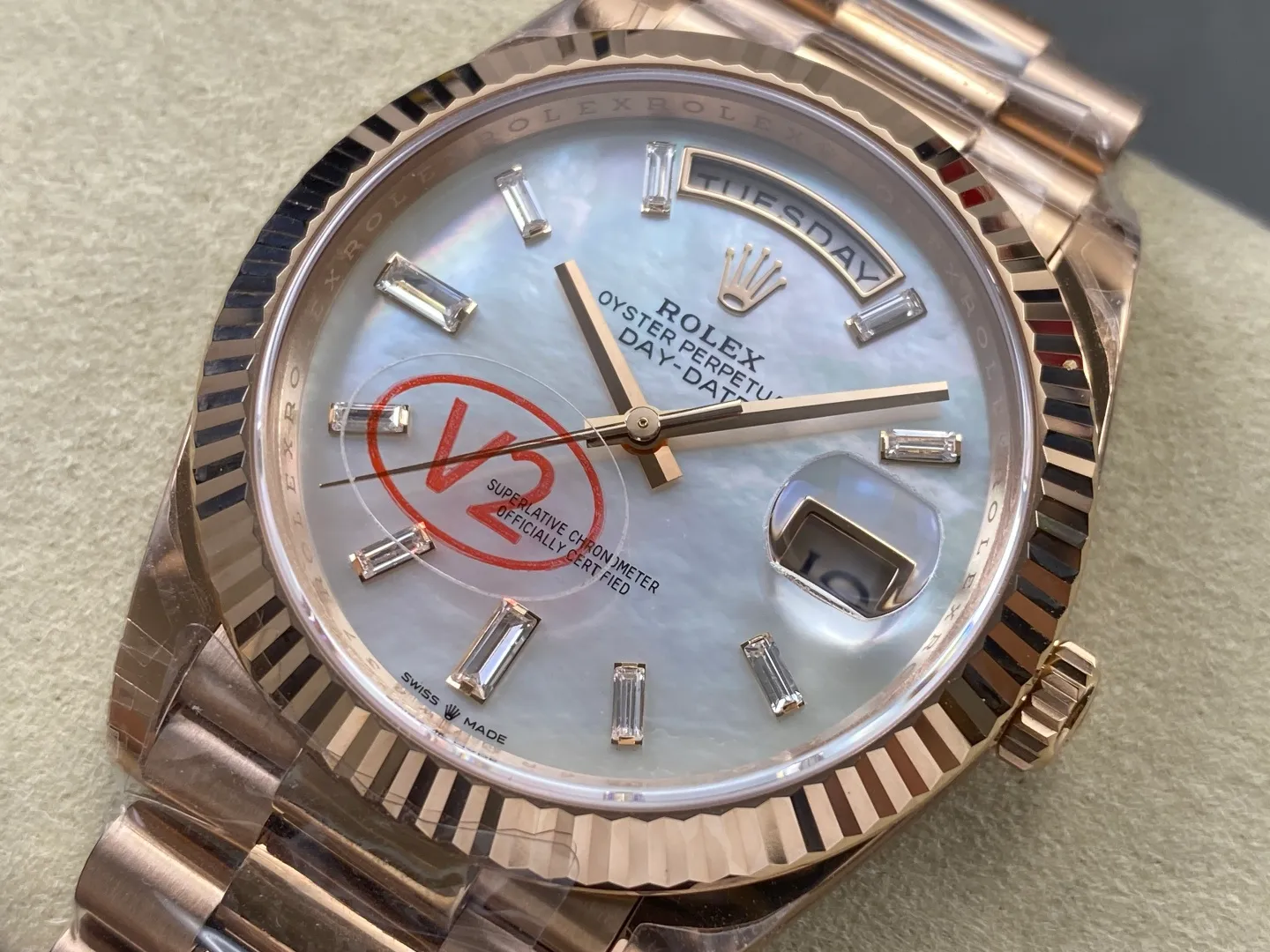 Rolex DayDate 40 228235 VSF 1:1 Best Edition White MOP Crystal Dial on President Bracelet VS3255 V2 Weighted 182g 27 77b9646a5afb5ce AMO Watch