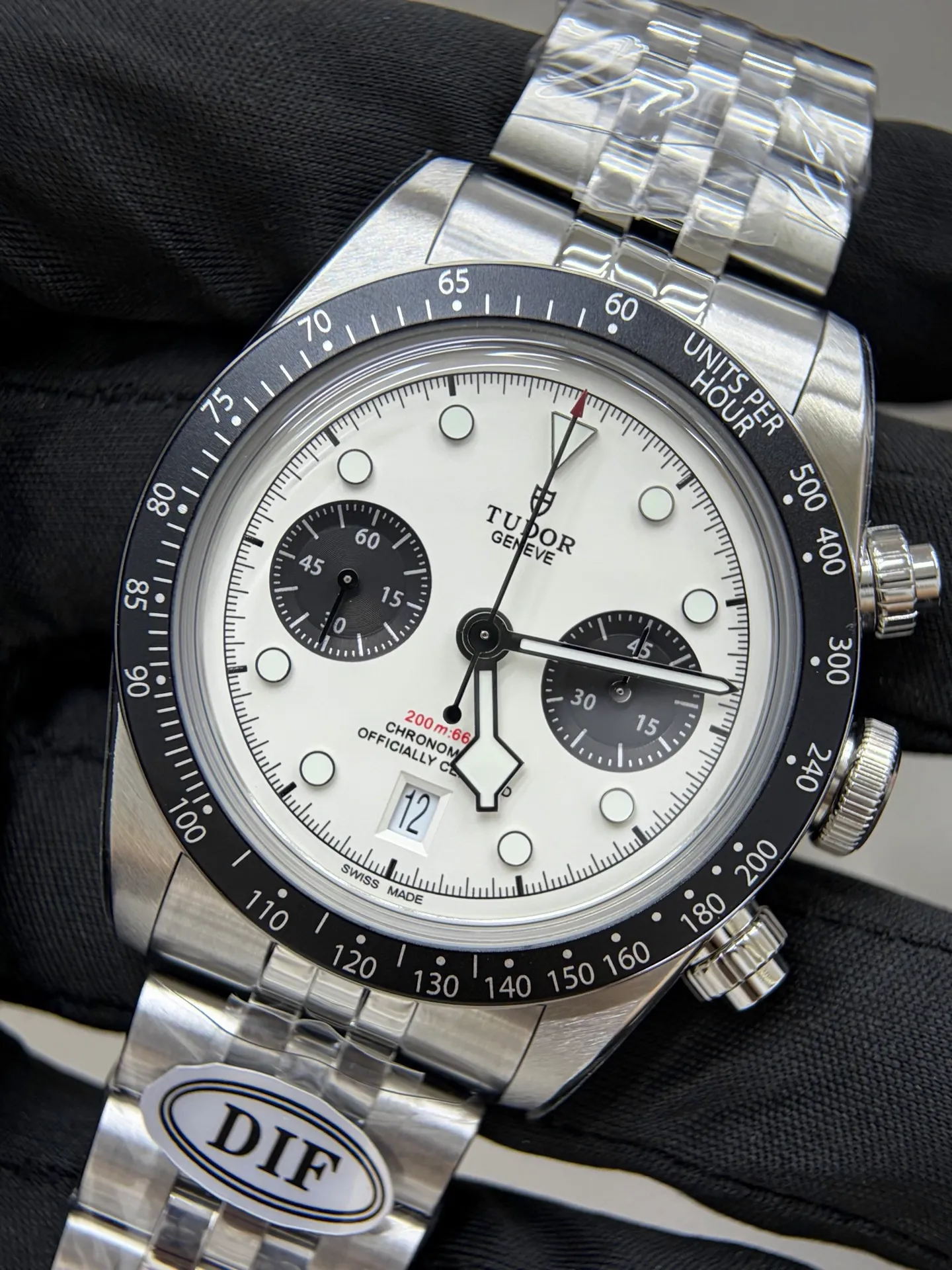Tudor Black Bay Chrono SS DIF 1:1 Best Edition White Dial on SS Bracelet DD7750 24 78946122b0acfcc AMO Watch