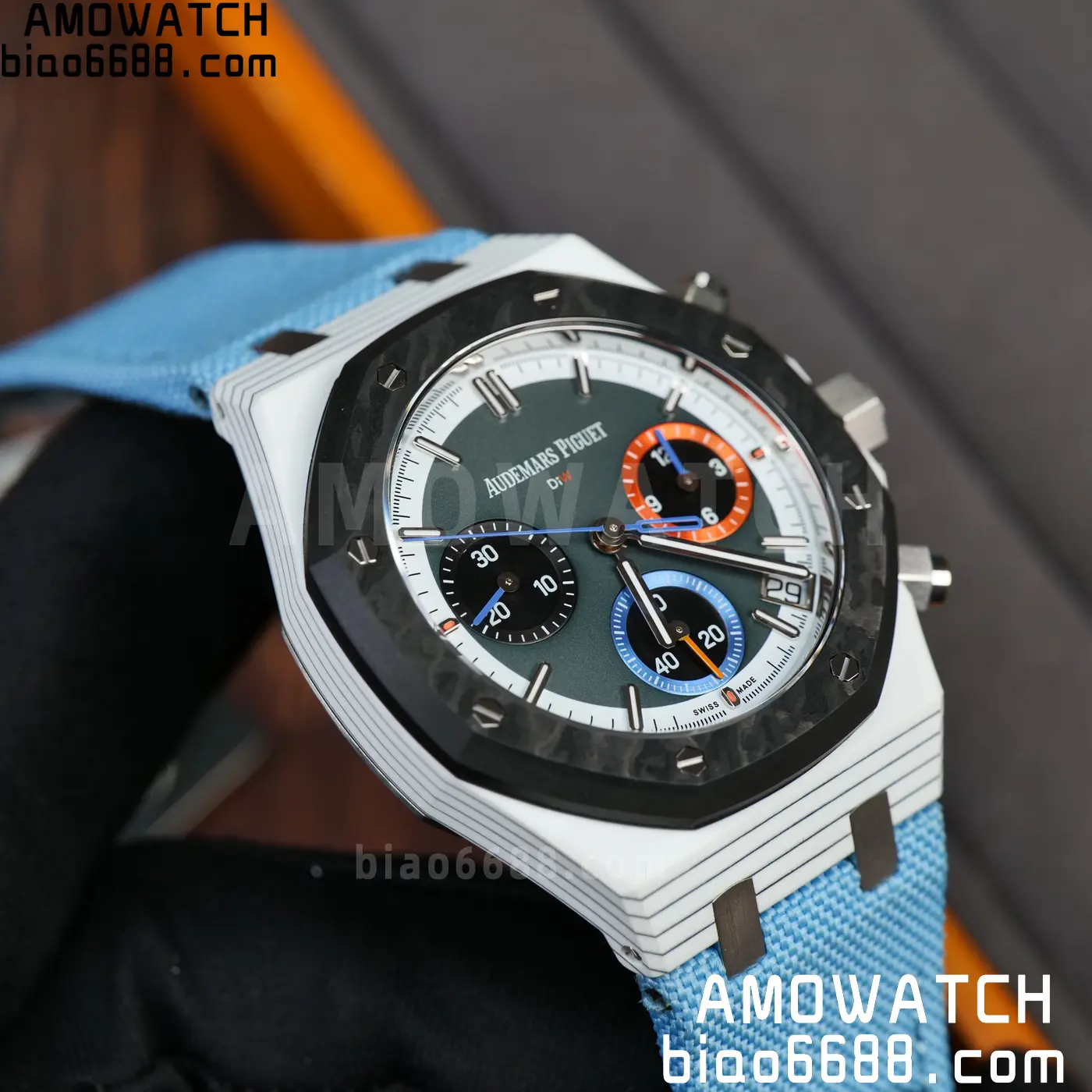 AP Royal Oak Chrono DIW 26240 41mm Quartz Fiber/NY Green Dial APF SH4401 78 78d69d66ab9fae0 AMO Watch