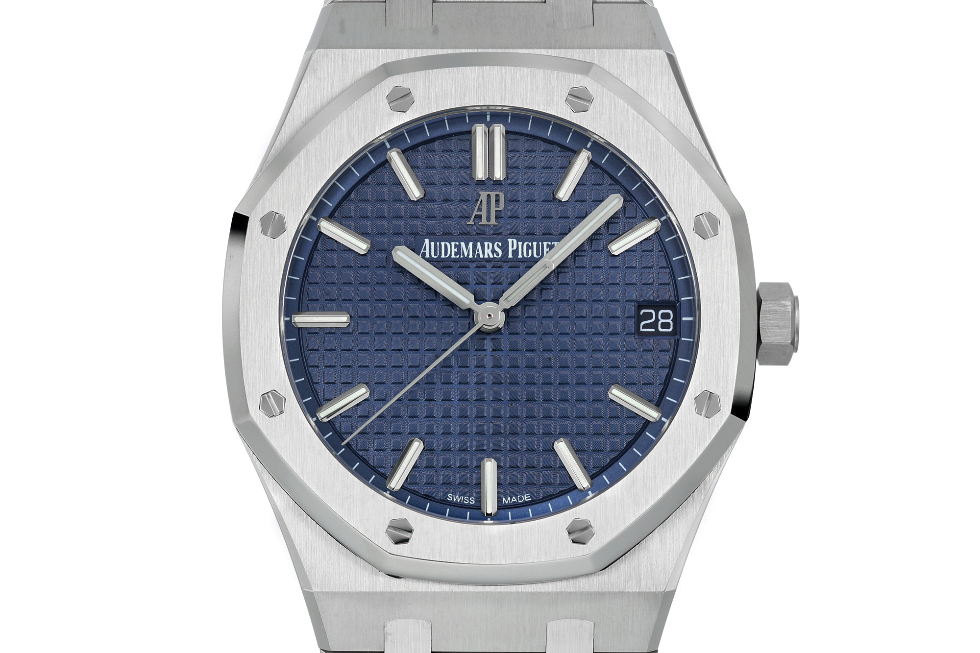 AP Royal Oak 41mm 15500 SS ZF 1:1 Best Edition Blue Textured Dial on SS Bracelet SA4302 Super Clone V4 (Free Sprung) 20 791304691a51c8e AMO Watch