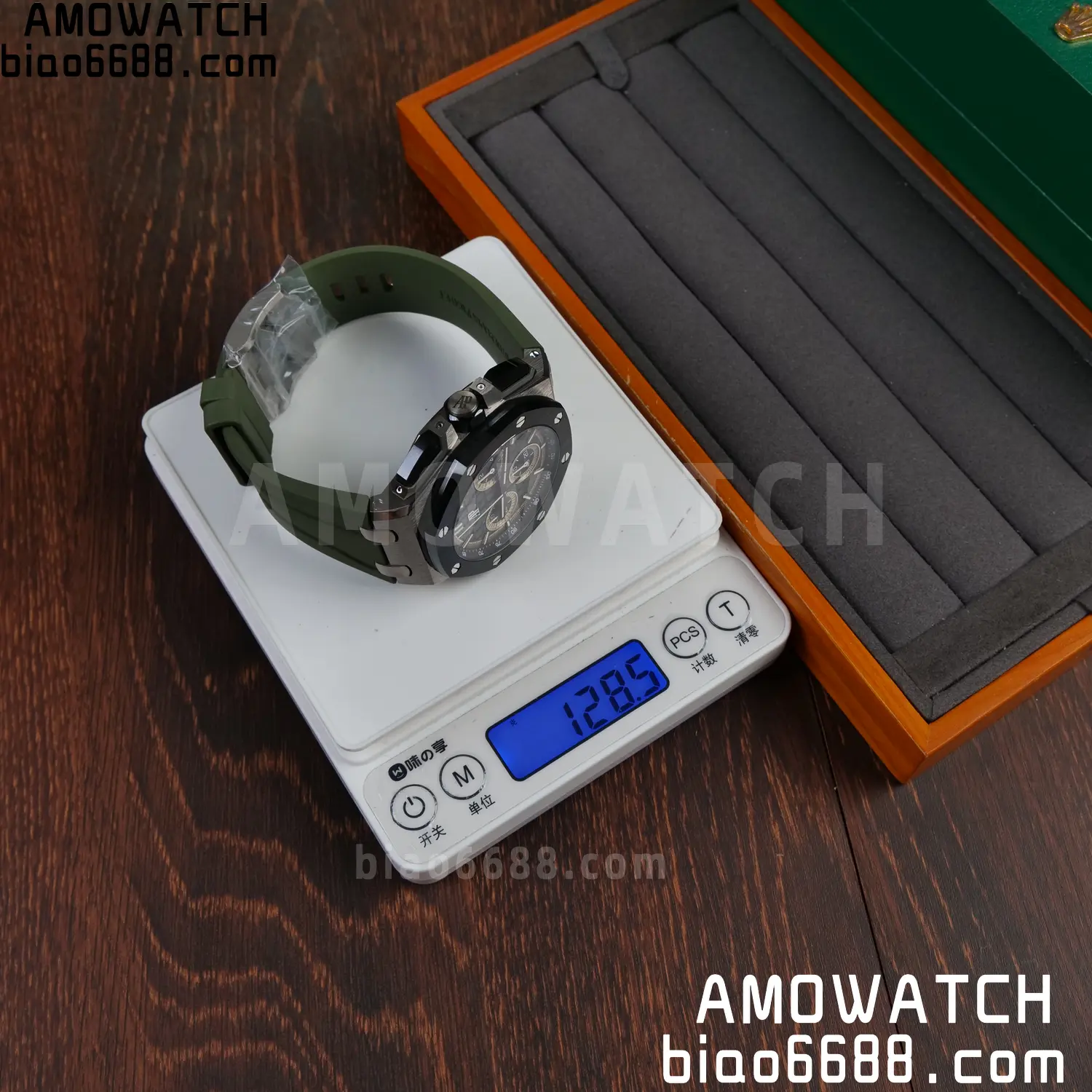 AP Royal Oak Offshore 26420 Titanium DDF 1:1 Best Edition Green/Black Dial on Green Rubber Strap DD4401 Super Clone 71 79ba21a84847436 AMO Watch