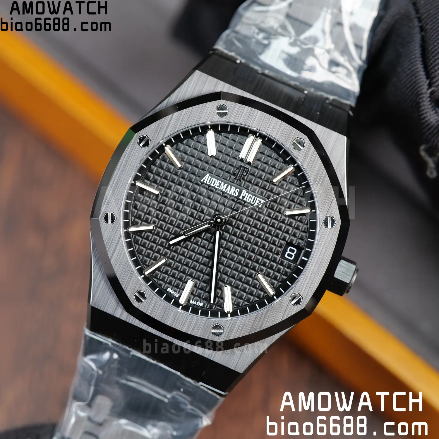 AP Royal Oak 41mm 15500 Black Ceramic ZF 1:1 Best Edition Black Dial on Ceramic Bracelet SA4302 Free Spring 105 79bdcca3cf3da5f AMO Watch