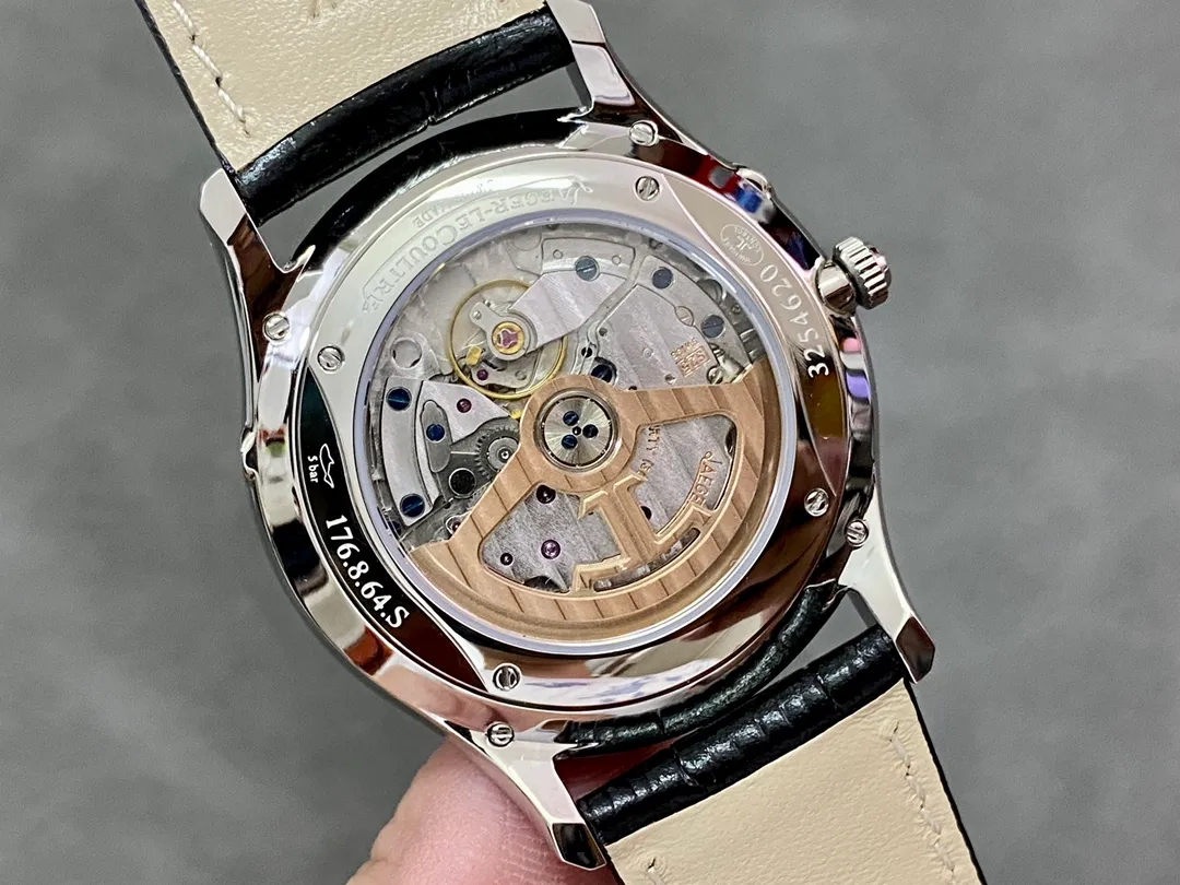 JL Master Ultra Thin Moon 1368420 SS ZF 1:1 Best Edition White Dial on Black Leather Strap SA925 Super Clone V2 25 7a2e8dec1ffcc7a AMO Watch