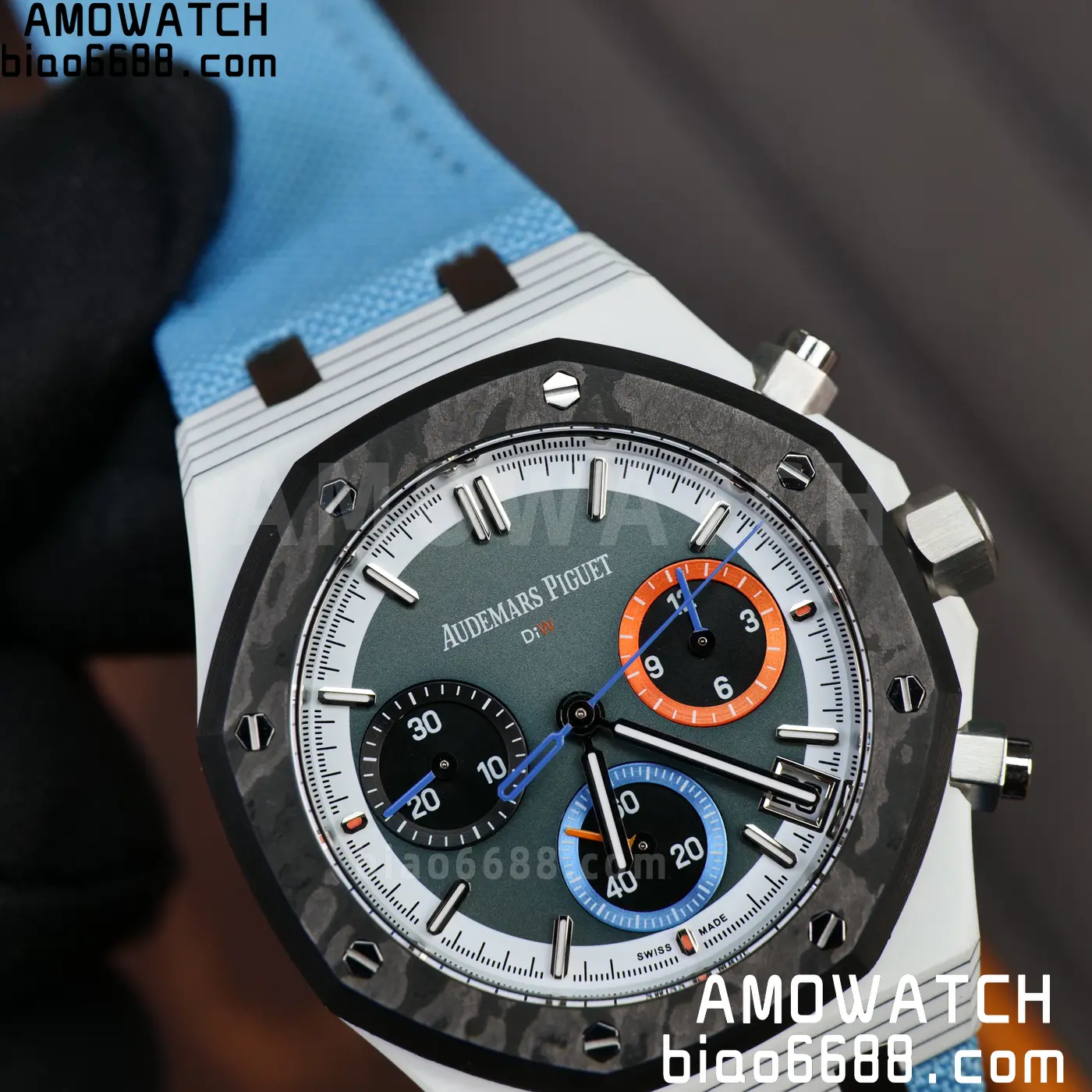 AP Royal Oak Chrono DIW 26240 41mm Quartz Fiber/NY Green Dial APF SH4401 84 7d52f731f339b95 AMO Watch