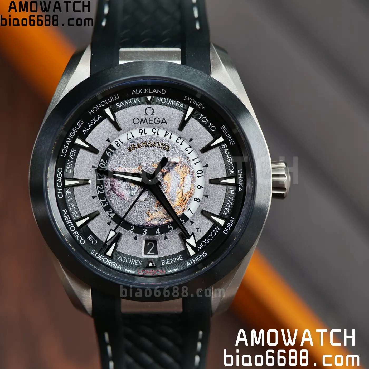 OMEGA Aqua Terra GMT Worldtimer 43mm Titanium VSF 1:1 Best Edition on SS Bracelet A8938 Super Clone 68 7ed899fb98493dc AMO Watch