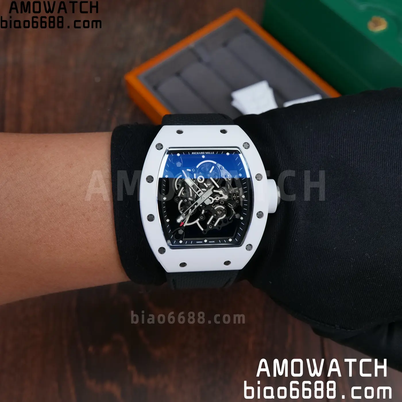 Richard Mille RM055 White Ceramic ZF 1:1 Best Edition on Black Nylon Strap RMUL2 Super Clone V3 83 7f2d2e1e2a57f19 AMO Watch