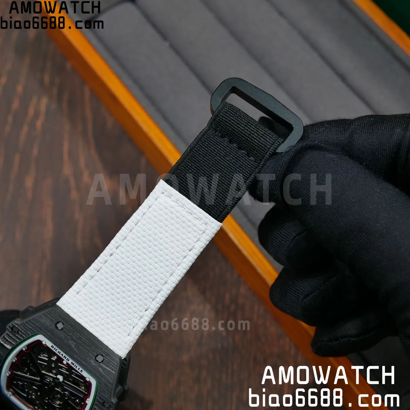 RICHARD MILLE 1:1 RM67-02 Black NTPT RICH Factory 1:1 Italy Green/Red/White Skeleton Dial White Nylon Strap CRMA7 Super Clone 88 7f9f22cea6b44cd AMO Watch