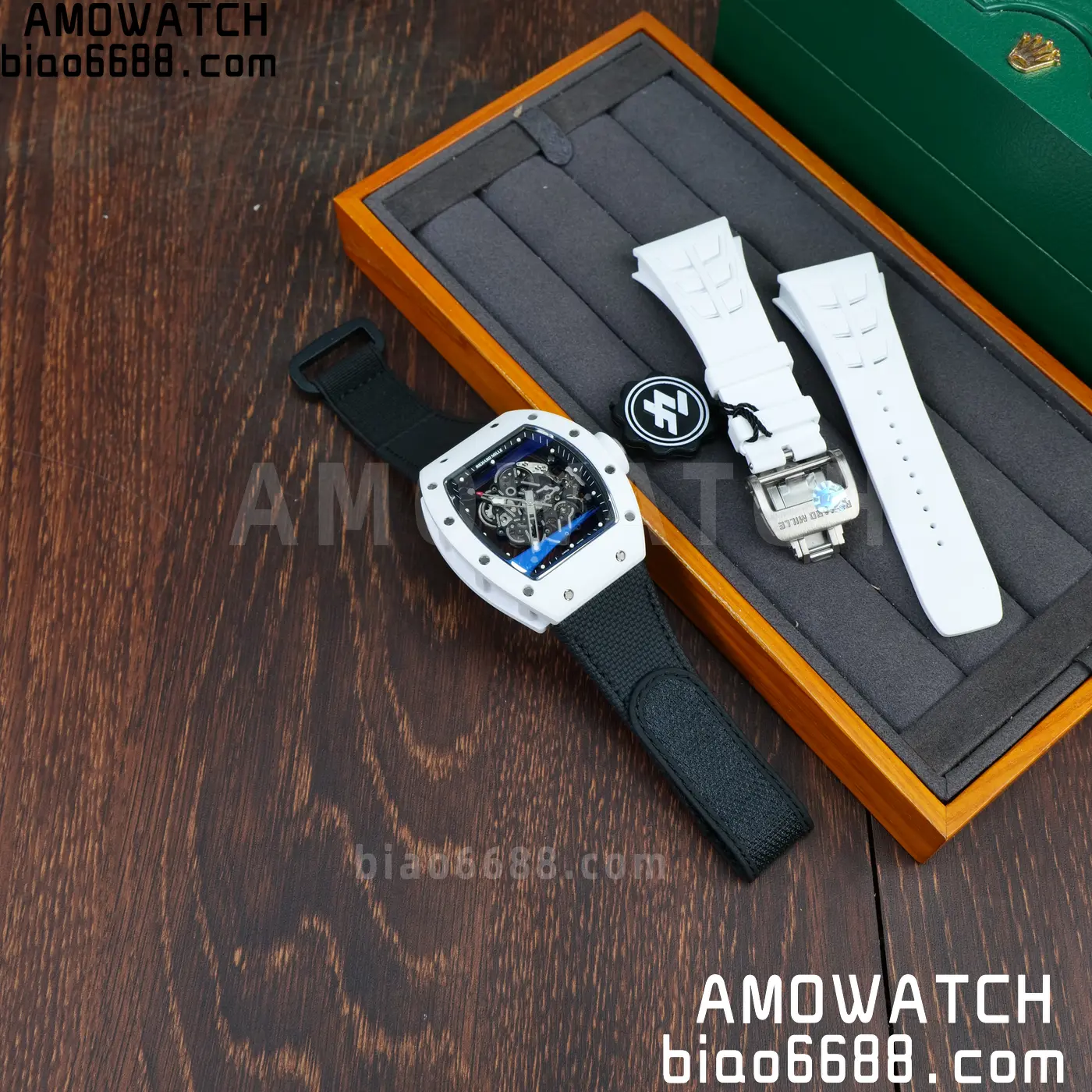 Richard Mille RM055 White Ceramic ZF 1:1 Best Edition on Black Nylon Strap RMUL2 Super Clone V3 58 818c59b3a0dd725 AMO Watch