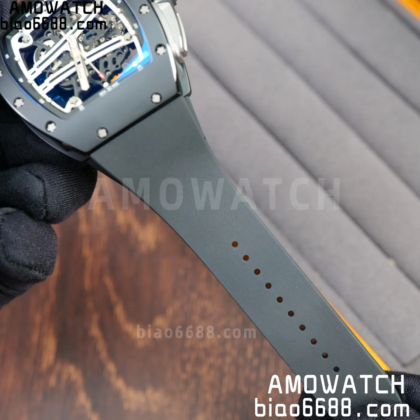 RICHARD MILLE RM61-01 RM6101 A9F 1:1 Best Edition Black Bezel Black Strap RMUL3 Free Sprung 87 8239bbed8ada254 AMO Watch