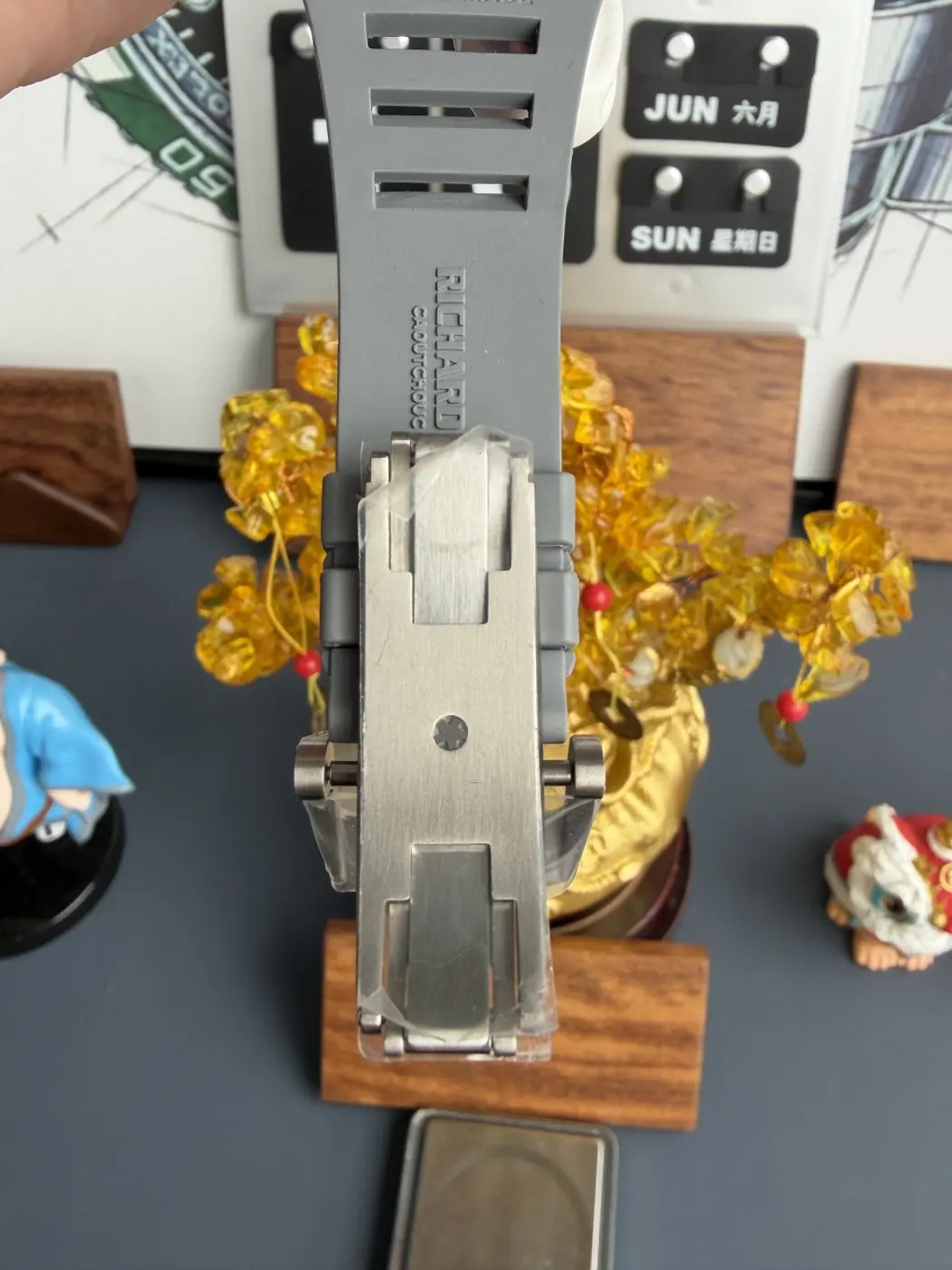 RICHARD MILLE RM055 Black Ceramic A9F 1:1 Best Edition Gray Inner Bezel on Gray Rubber Strap RMUL2 Free Sprung 31 84eabe32248d51e AMO Watch