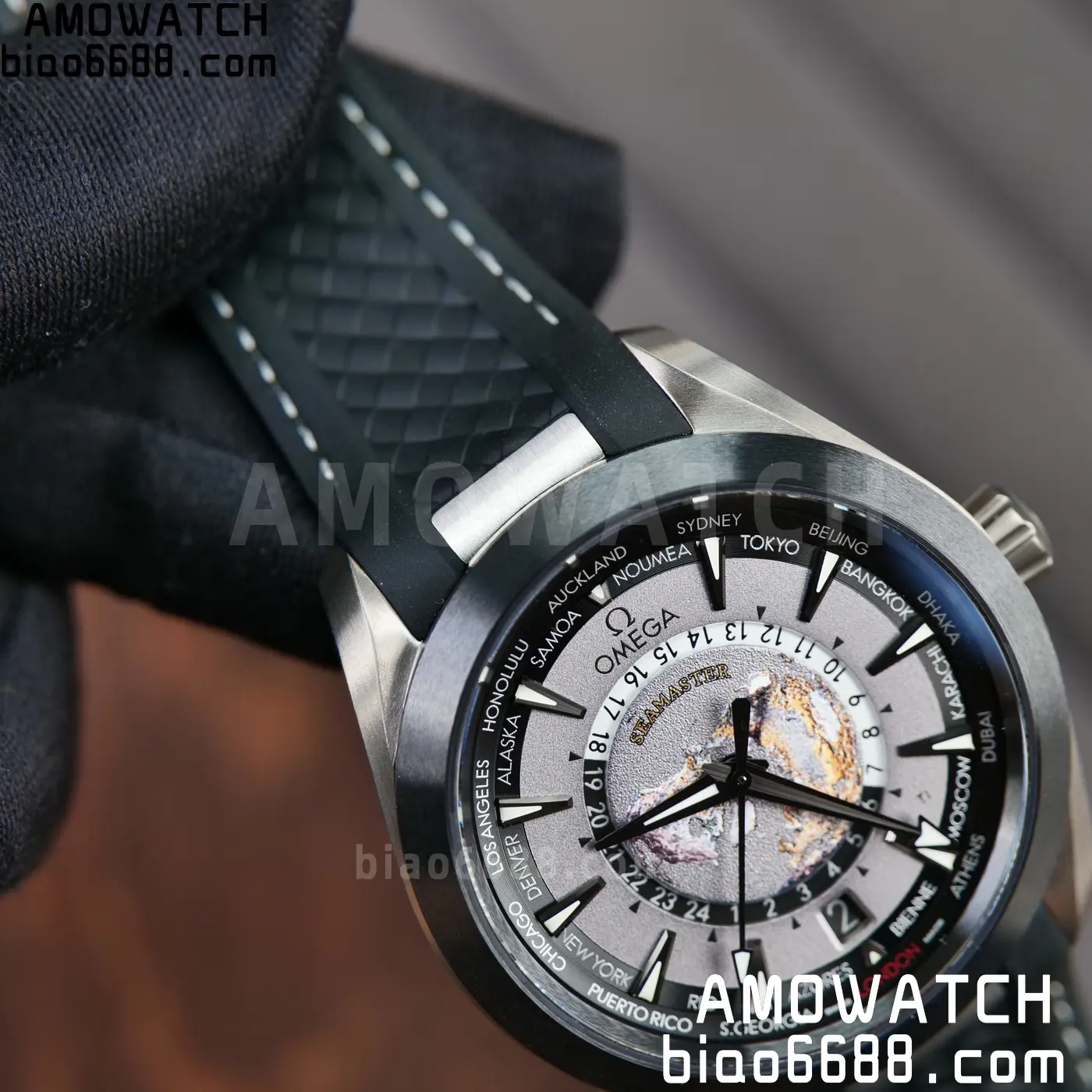 OMEGA Aqua Terra GMT Worldtimer 43mm Titanium VSF 1:1 Best Edition on SS Bracelet A8938 Super Clone 74 877578450224fa8 AMO Watch