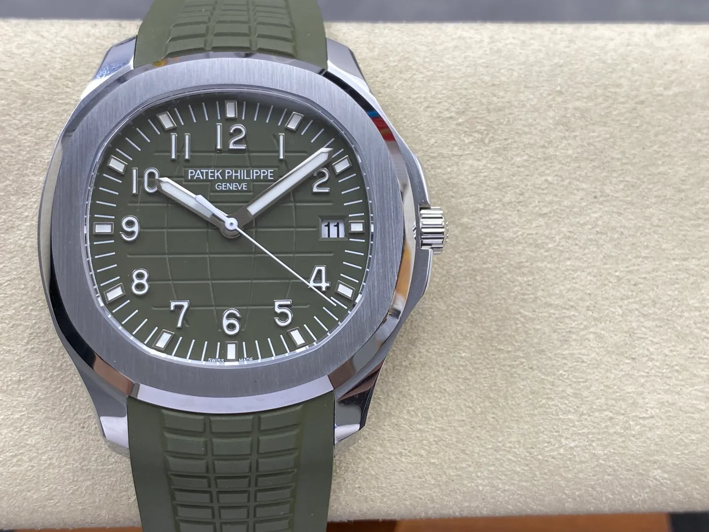 PP Aquanaut 5168G 42mm SS WSF 1:1 Best Edition Green Dial On Green Rubber Strap Super Clone DD330 Weighted 150g 30 88273c35234cbf5 AMO Watch