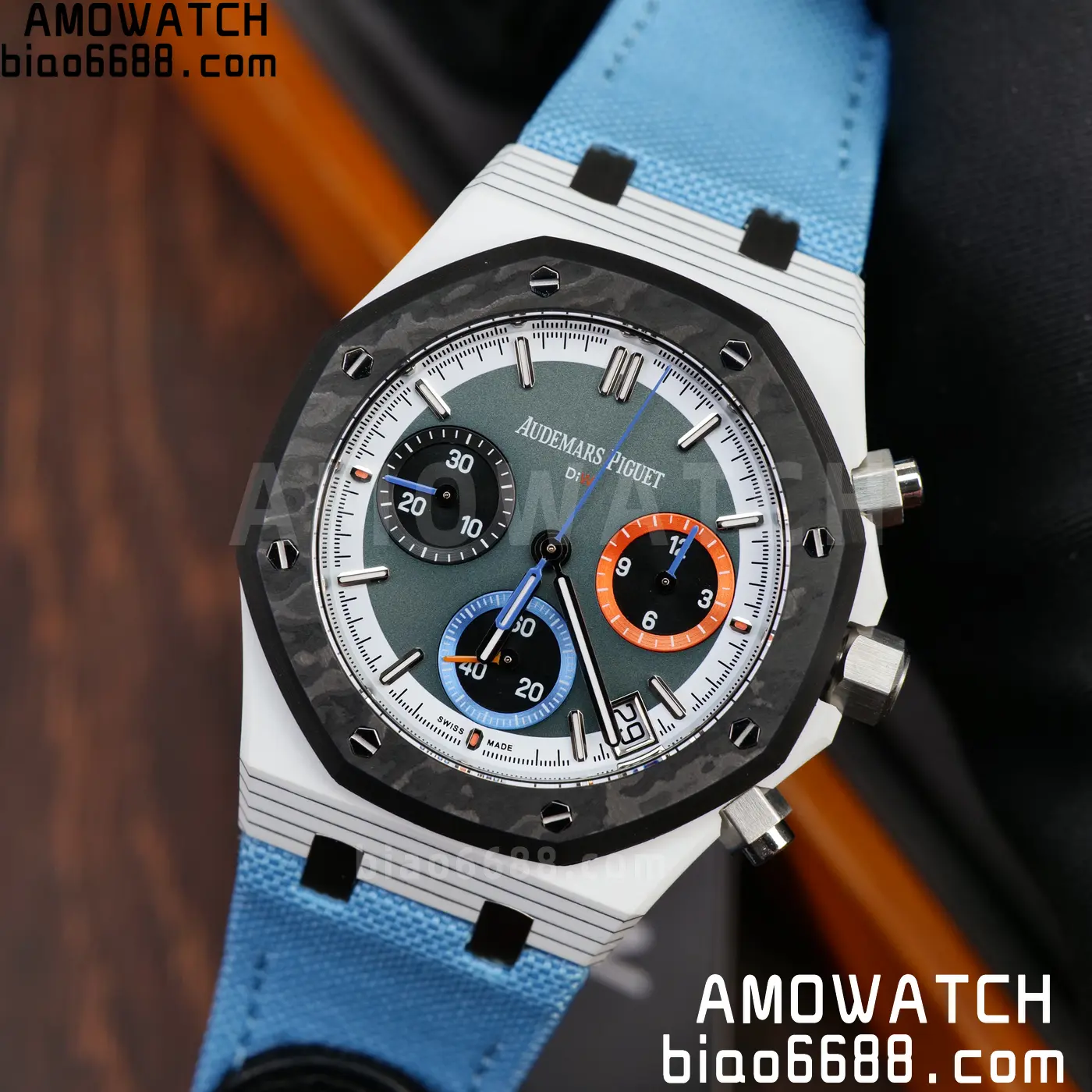 AP Royal Oak Chrono DIW 26240 41mm Quartz Fiber/NY Green Dial APF SH4401 93 88b33a6c9c4a089 AMO Watch