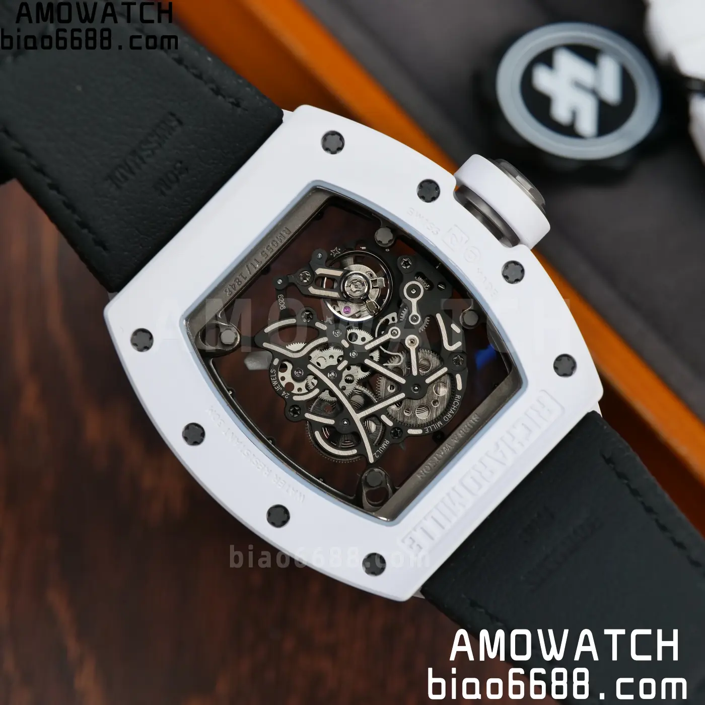 Richard Mille RM055 White Ceramic ZF 1:1 Best Edition on Black Nylon Strap RMUL2 Super Clone V3 79 89b3df16771d088 AMO Watch