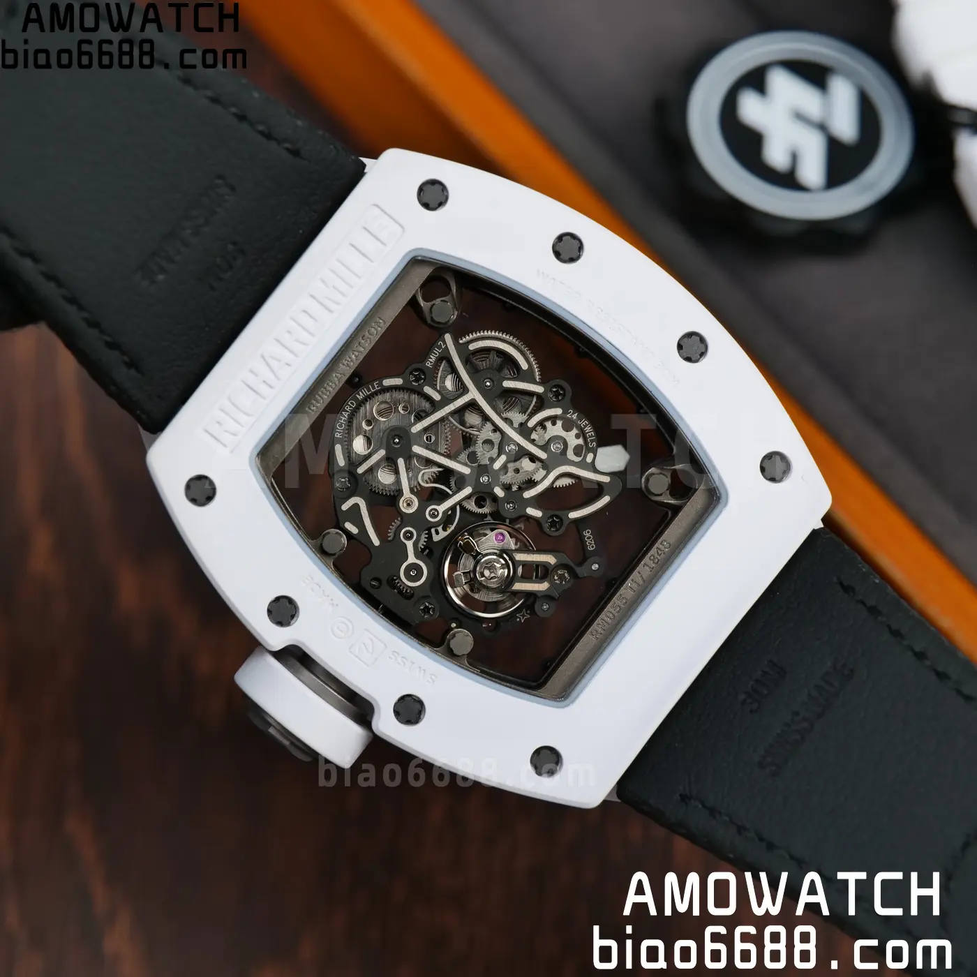 Richard Mille RM055 White Ceramic ZF 1:1 Best Edition on Black Nylon Strap RMUL2 Super Clone V3 78 8b18bc112dbc429 AMO Watch