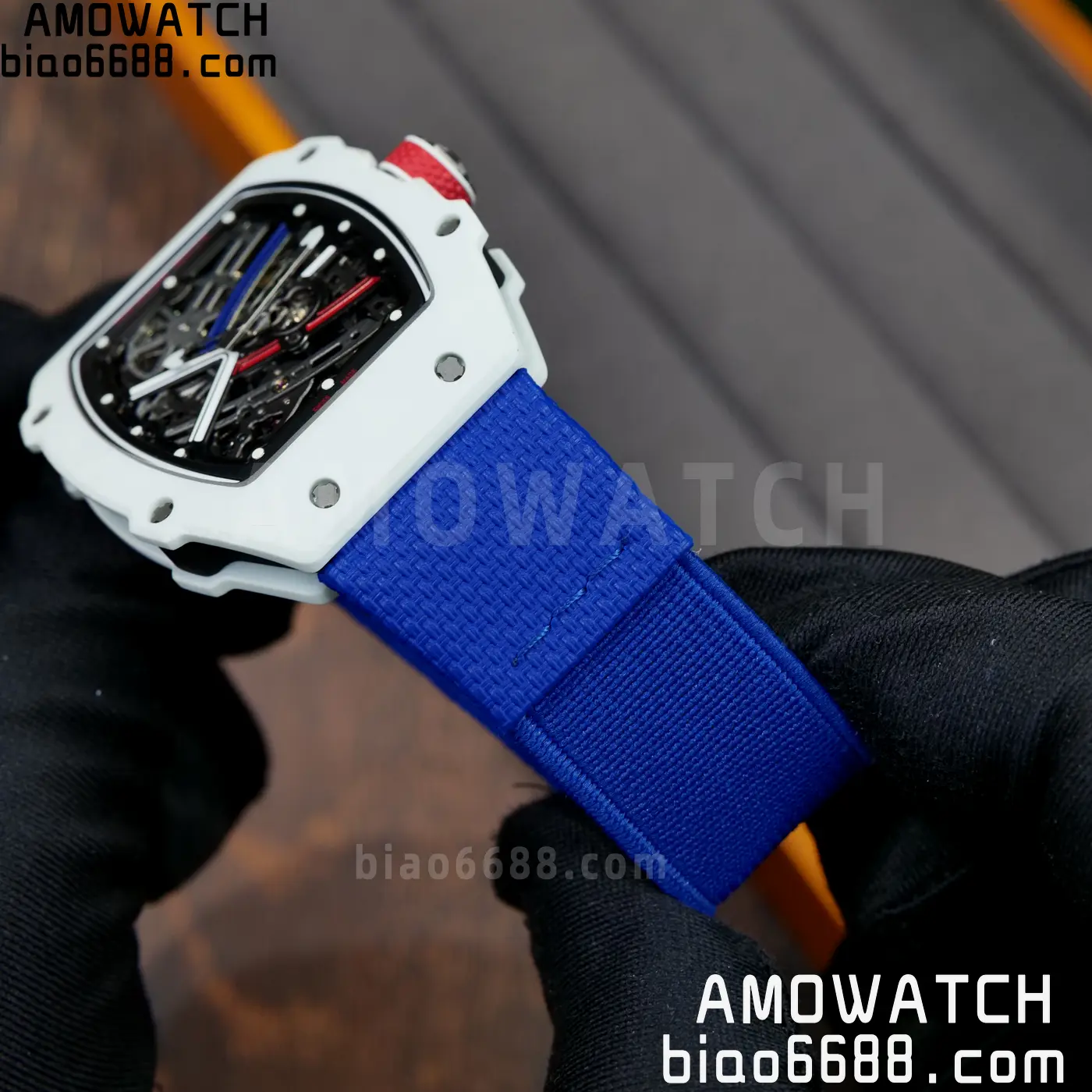 RICHARD MILLE RM67-02 White NTPT RICH Factory 1:1 France Blue/White/Red Skeleton Dial CRMA7 Super Clone 73 8ca6a2c4c815819 AMO Watch