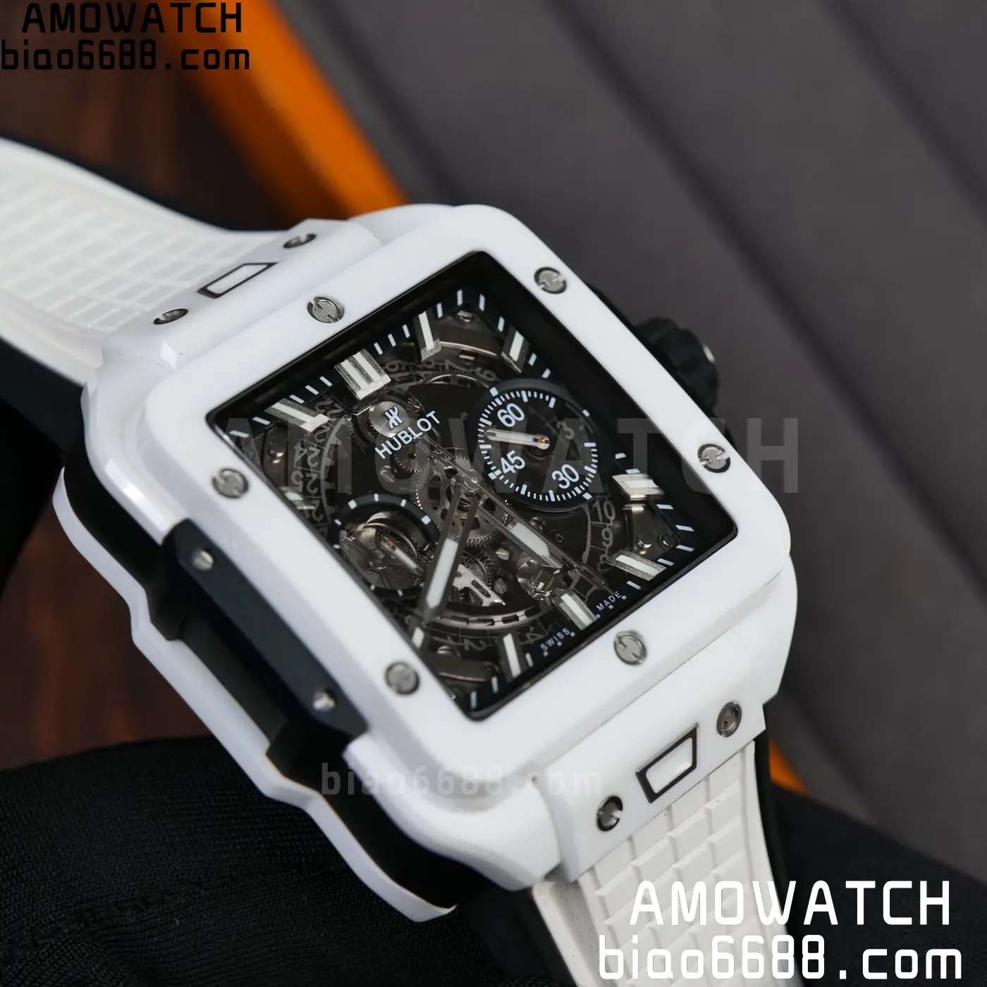 Hublot Square Bang Unico White Ceramic BBF 1:1 Best Edition on Rubber Strap A1280 63 8cc0f90679ec77f AMO Watch