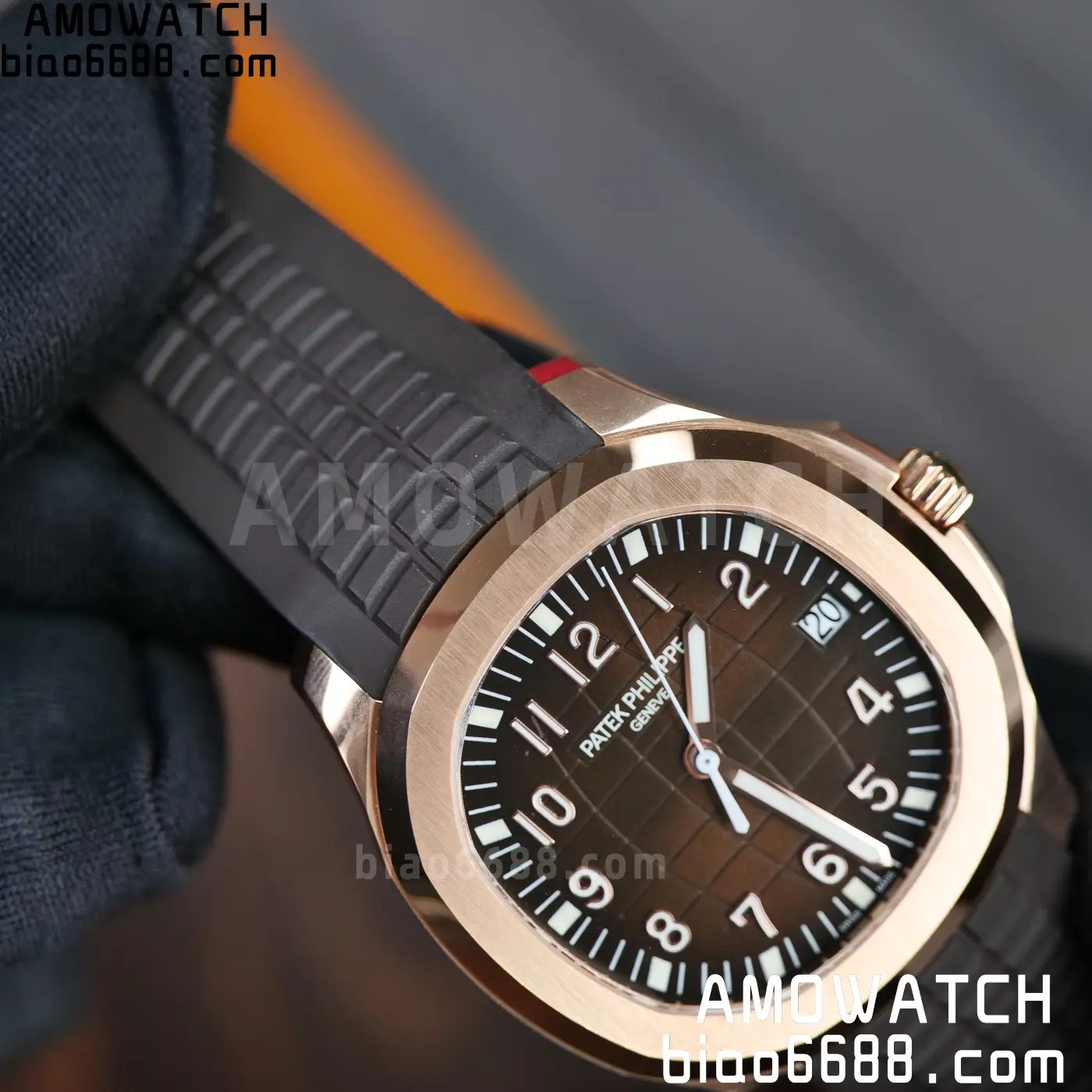 PP Aquanaut 5167R 40mm RG WSF 1:1 Best Edition Brown Dial On Brown Strap Super Clone DD330 Weighted 136g 95 8e6dc589c49798f AMO Watch