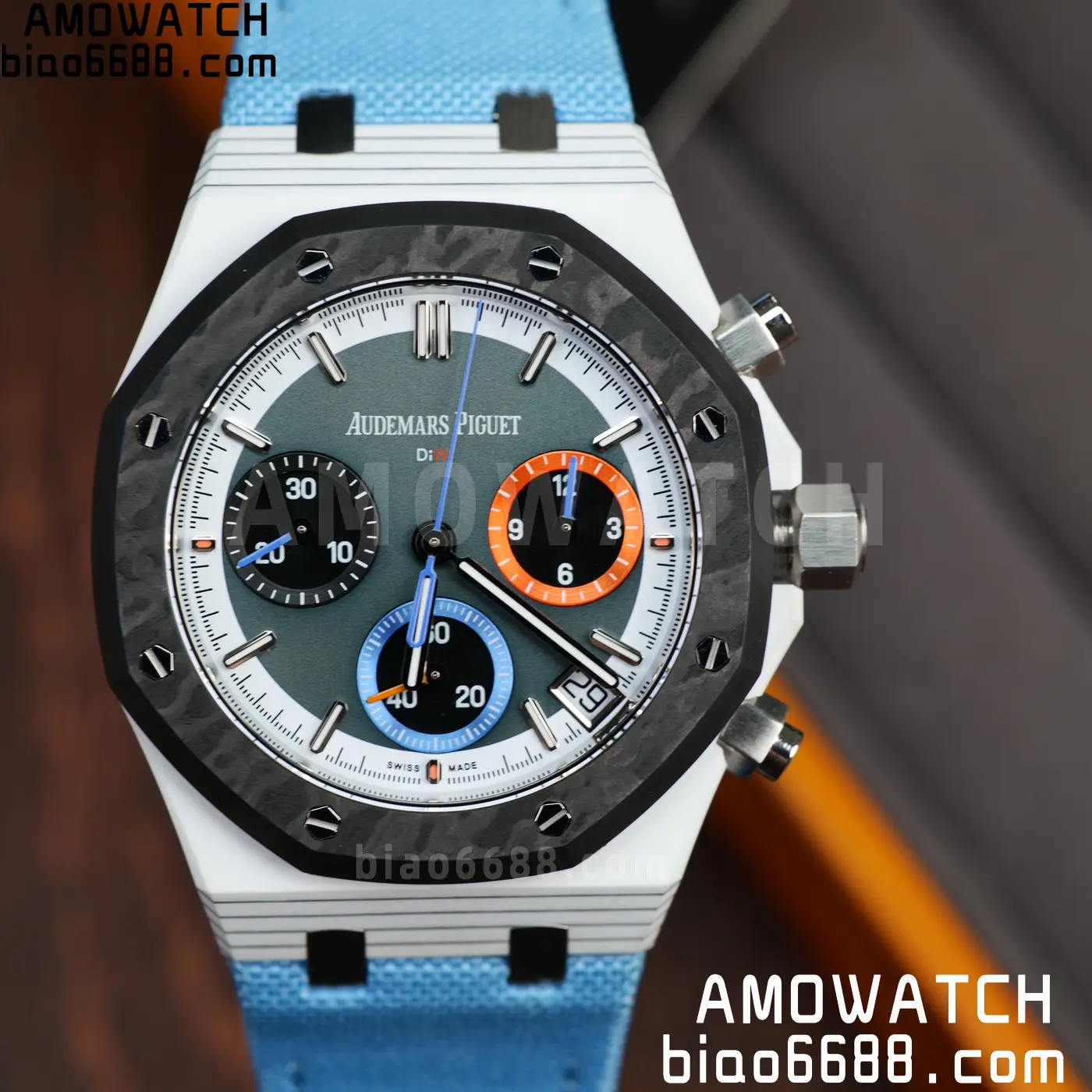 AP Royal Oak Chrono DIW 26240 41mm Quartz Fiber/NY Green Dial APF SH4401 72 9049b40ac1bc074 AMO Watch