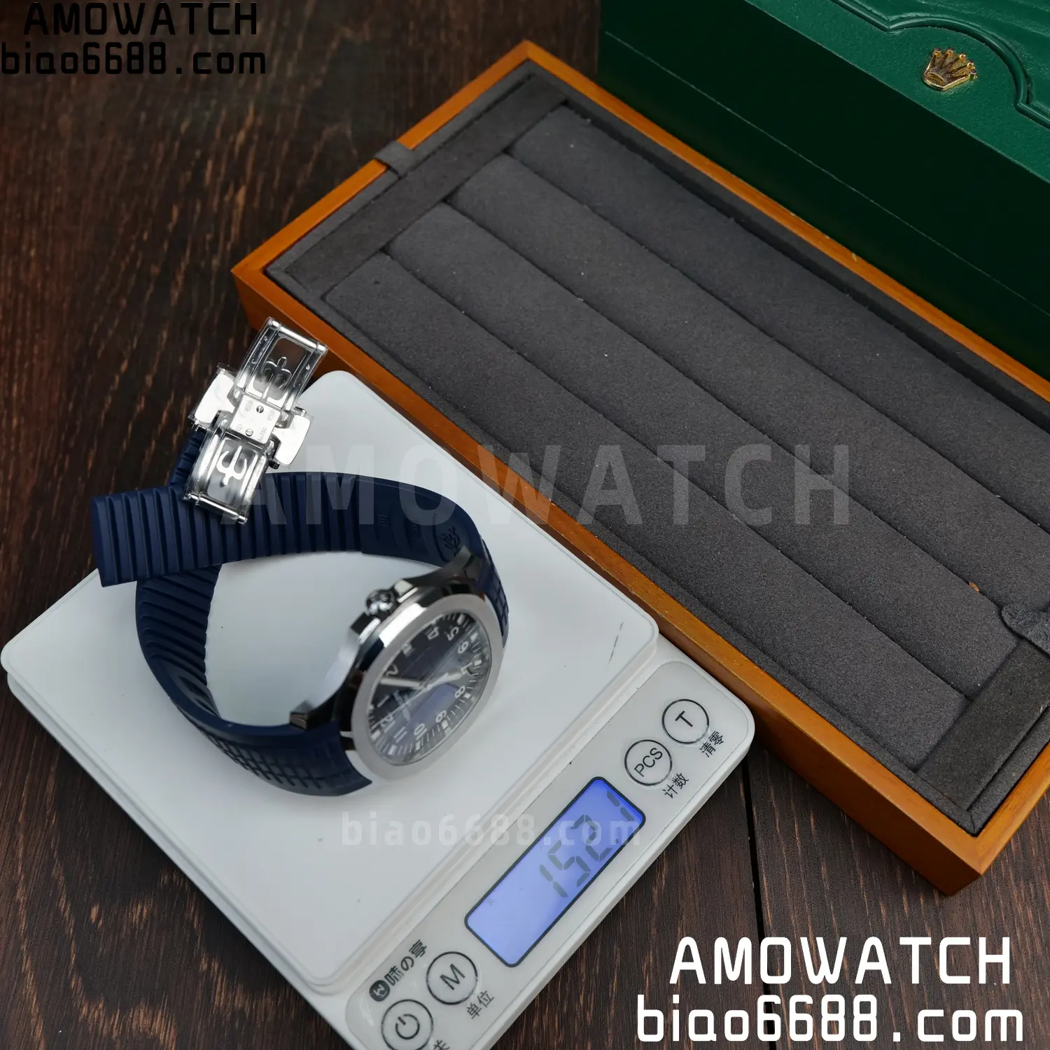 PP Aquanaut 5168G 42mm SS WSF 1:1 Best Edition Blue Dial On Blue Rubber Strap Super Clone DD330 Weighted 150g 67 91cdd02129ccd1a AMO Watch